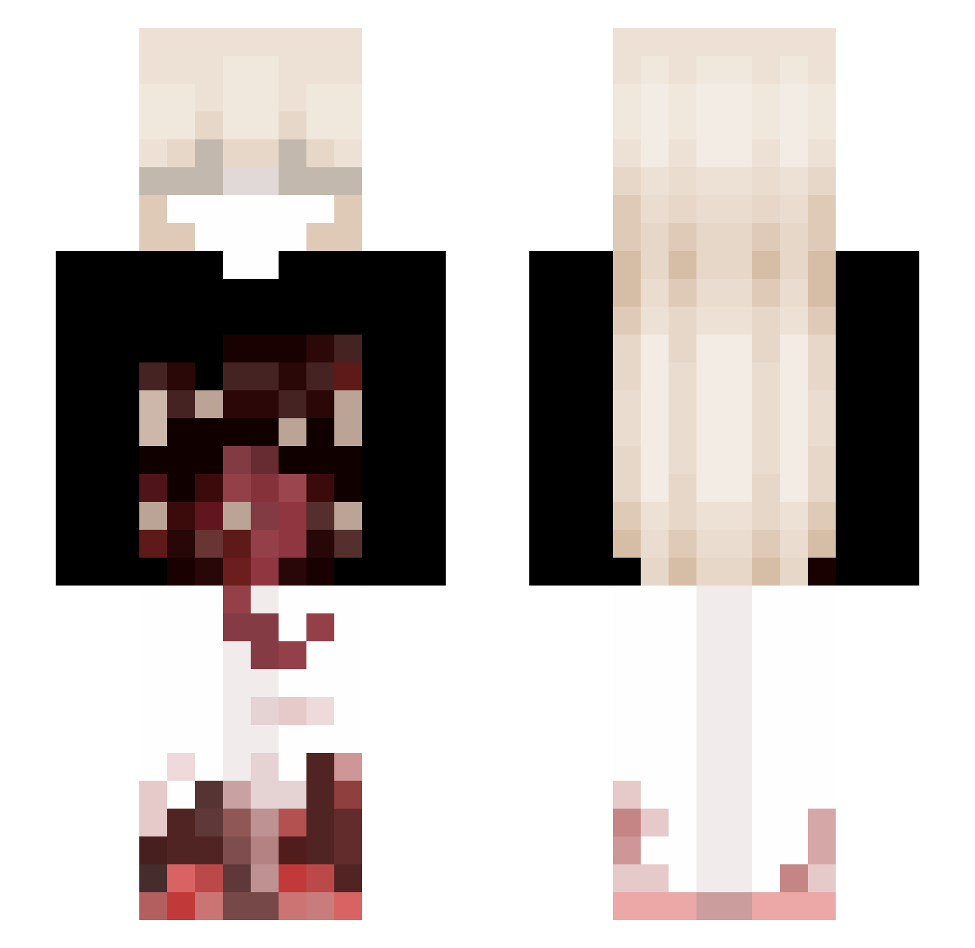 yatek0mo Minecraft skin, front and back view