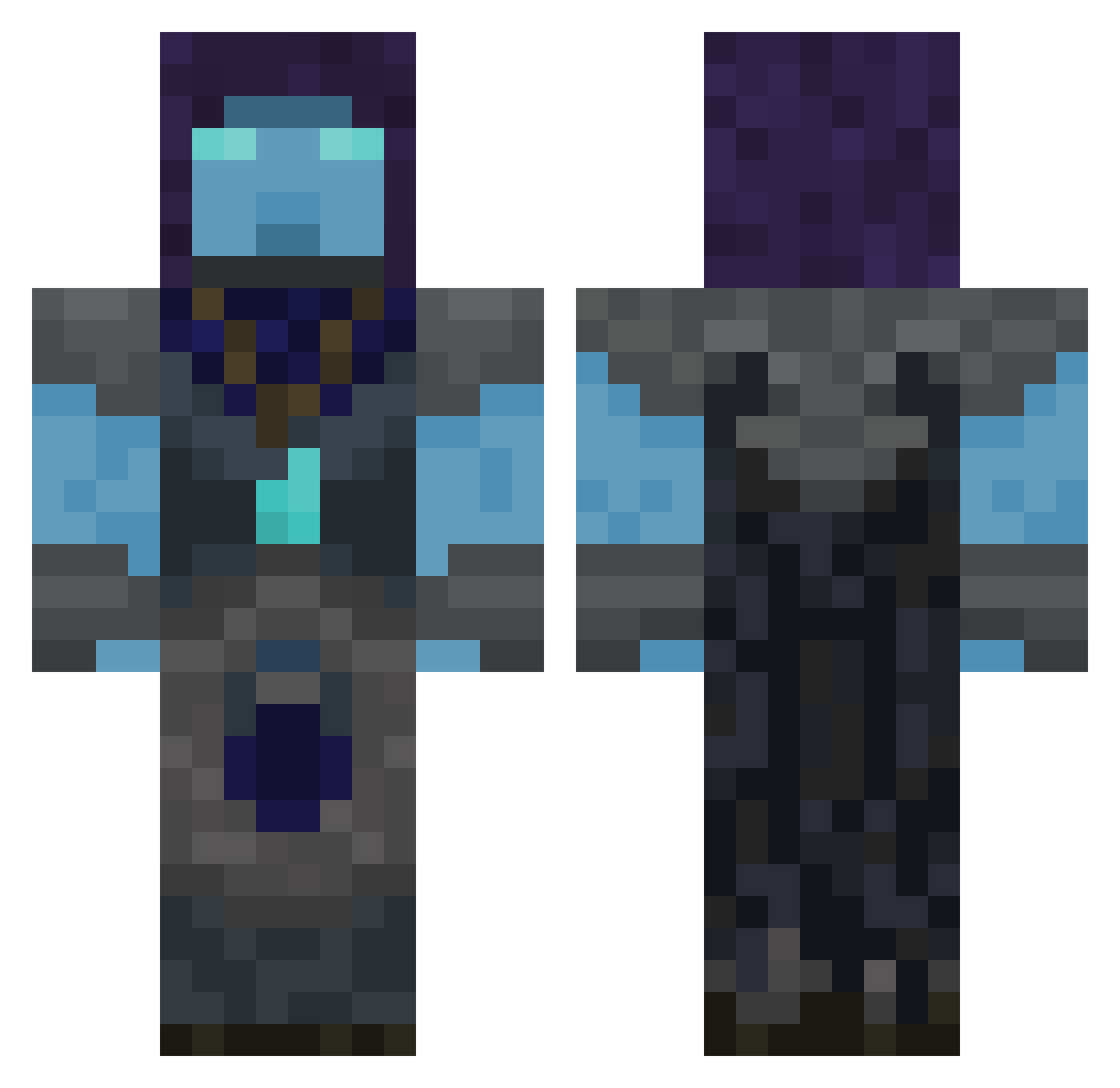 PRECIGIAN Minecraft skin, front and back view