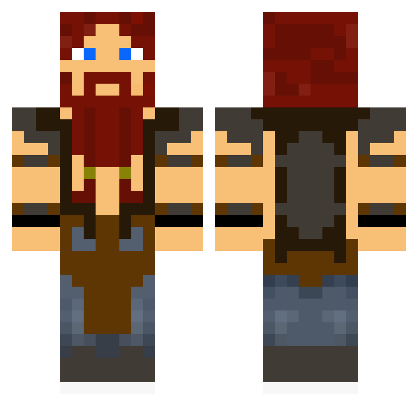 frav40 Minecraft skin, front and back view