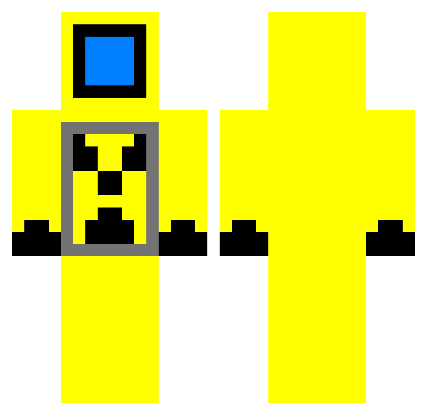 SkyFirMamEnts Minecraft skin, front and back view