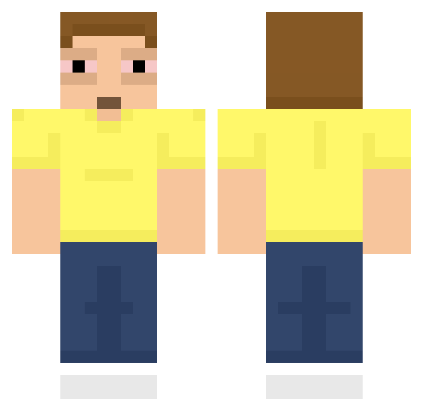 falafel132 Minecraft skin, front and back view