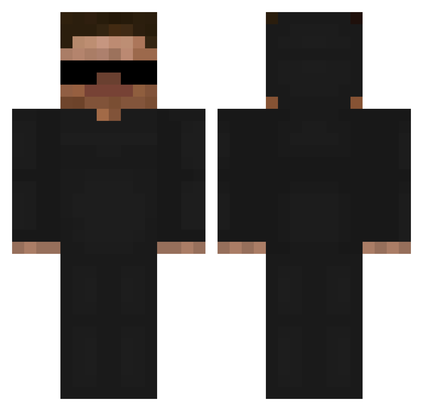 Starke Minecraft skin, front and back view