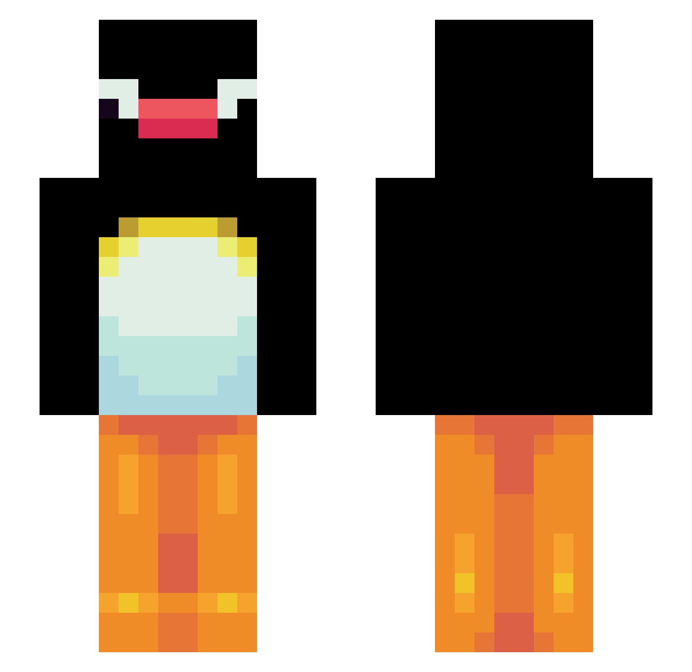Smallchetty Minecraft skin, front and back view