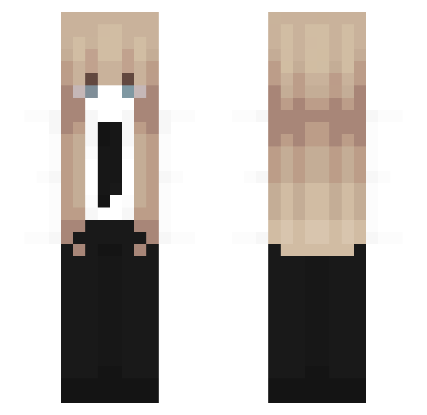Syrla Minecraft skin, front and back view
