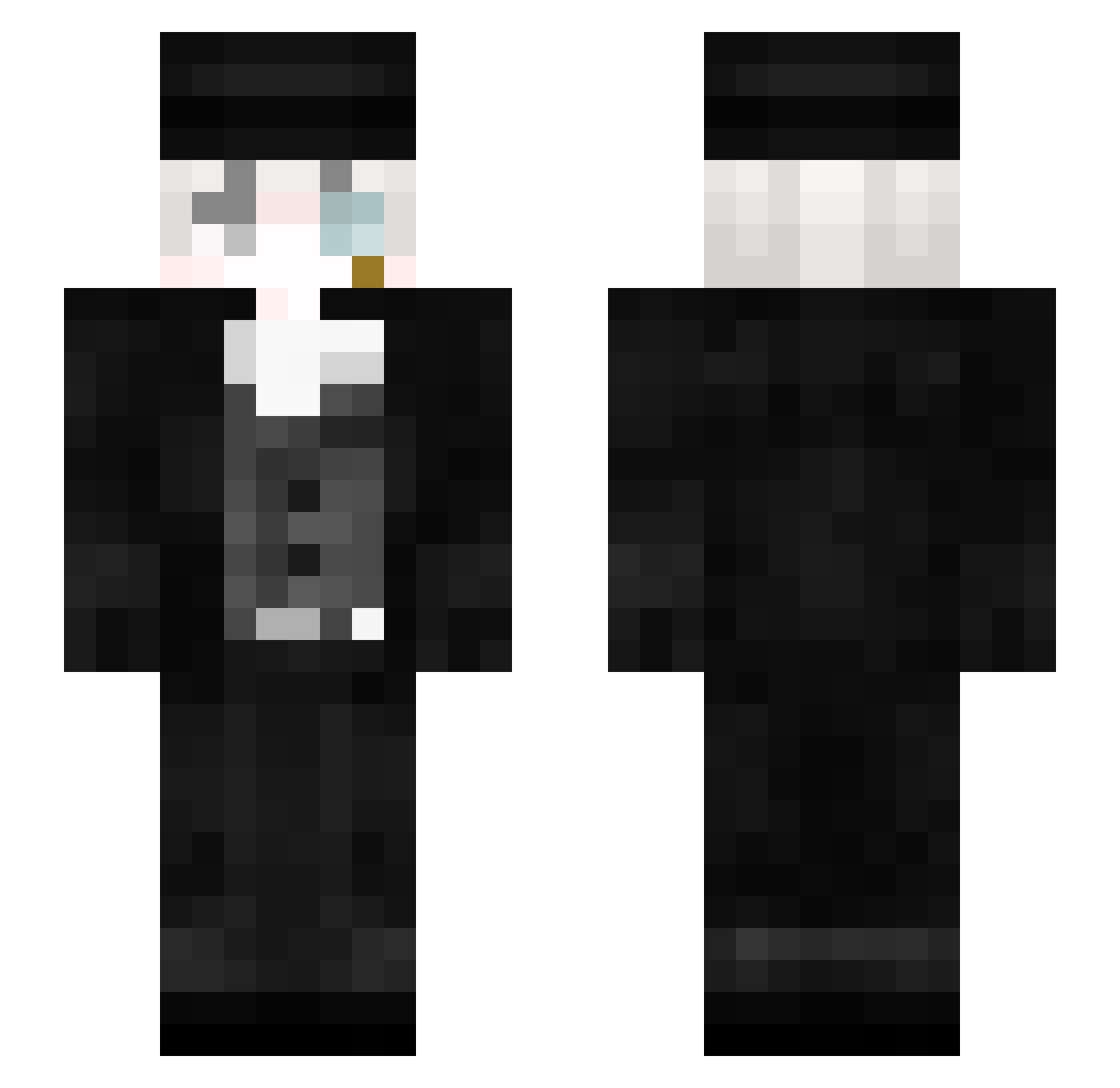 noschii Minecraft skin, front and back view