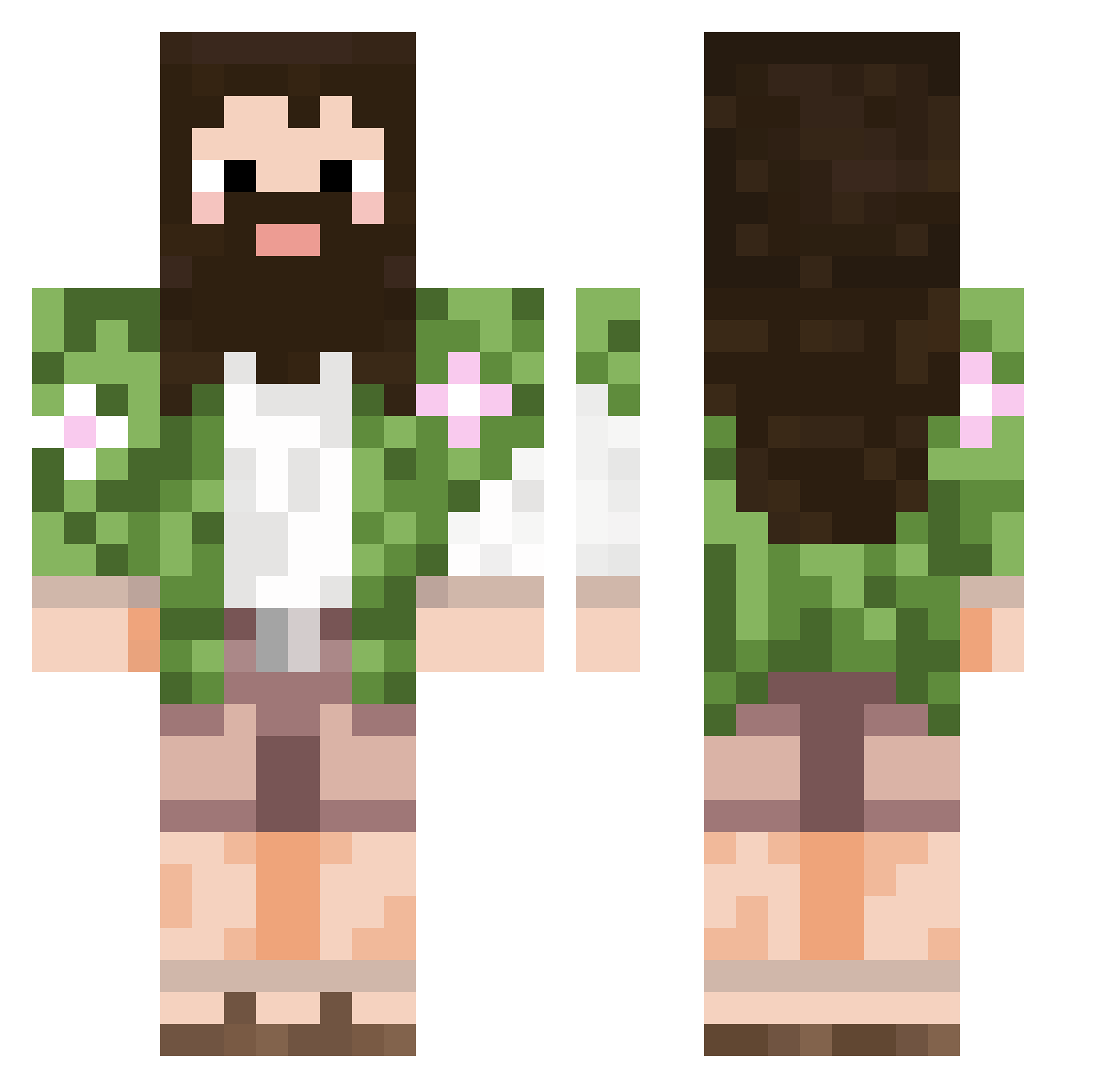 Reform00 Minecraft skin, front and back view