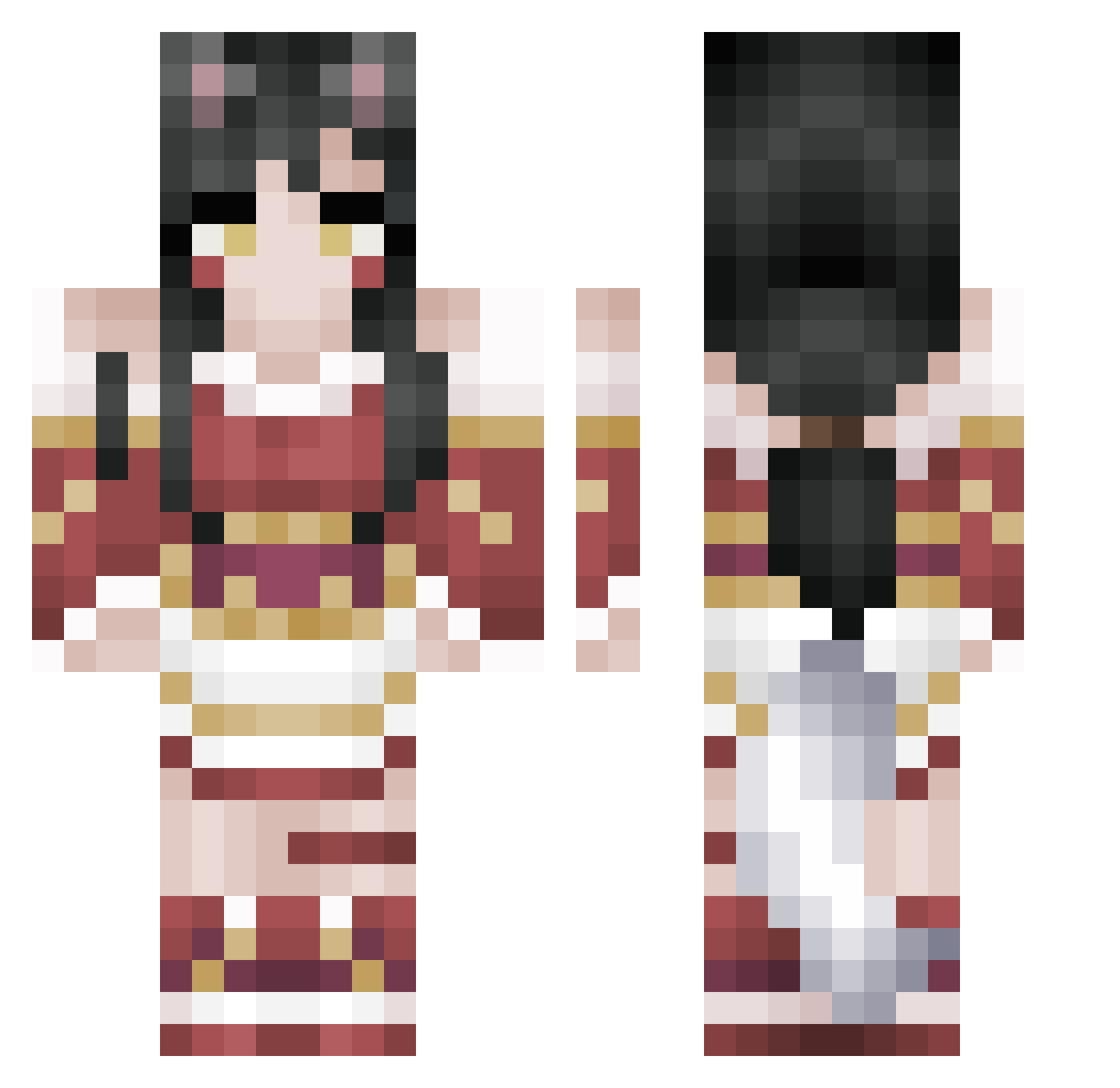 tony910408 Minecraft skin, front and back view