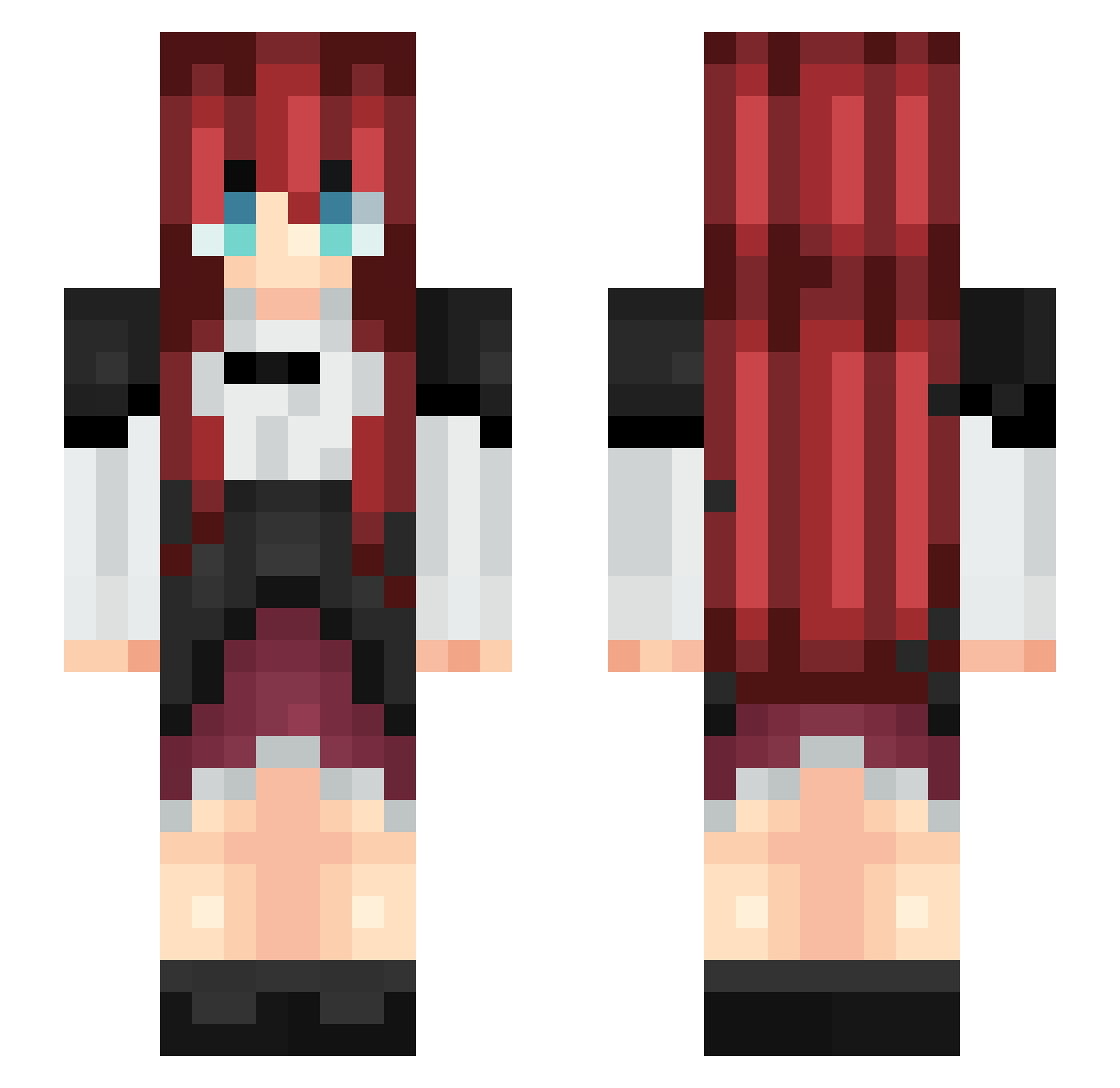 xxszymxx Minecraft skin, front and back view