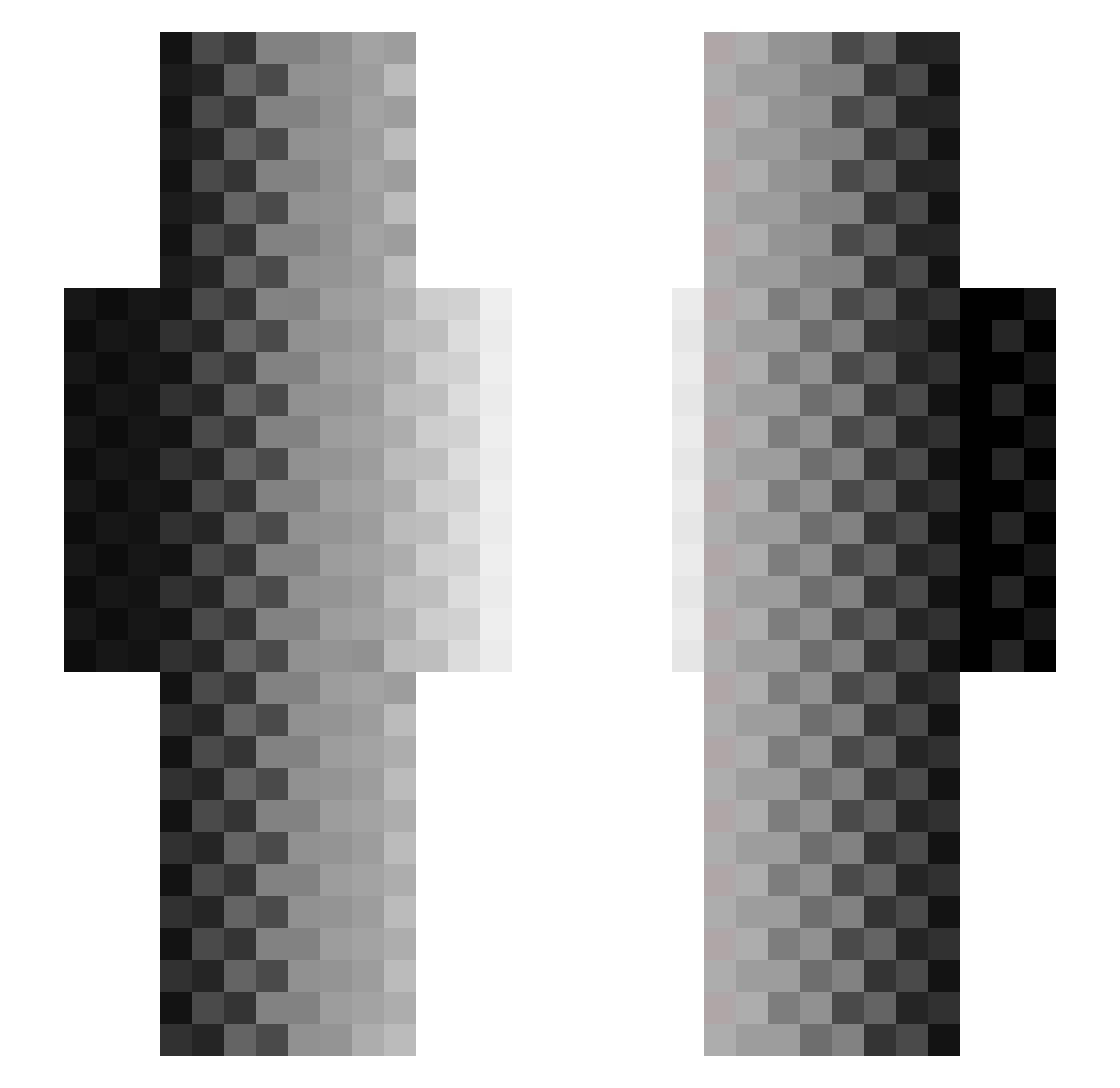 szxcik Minecraft skin, front and back view