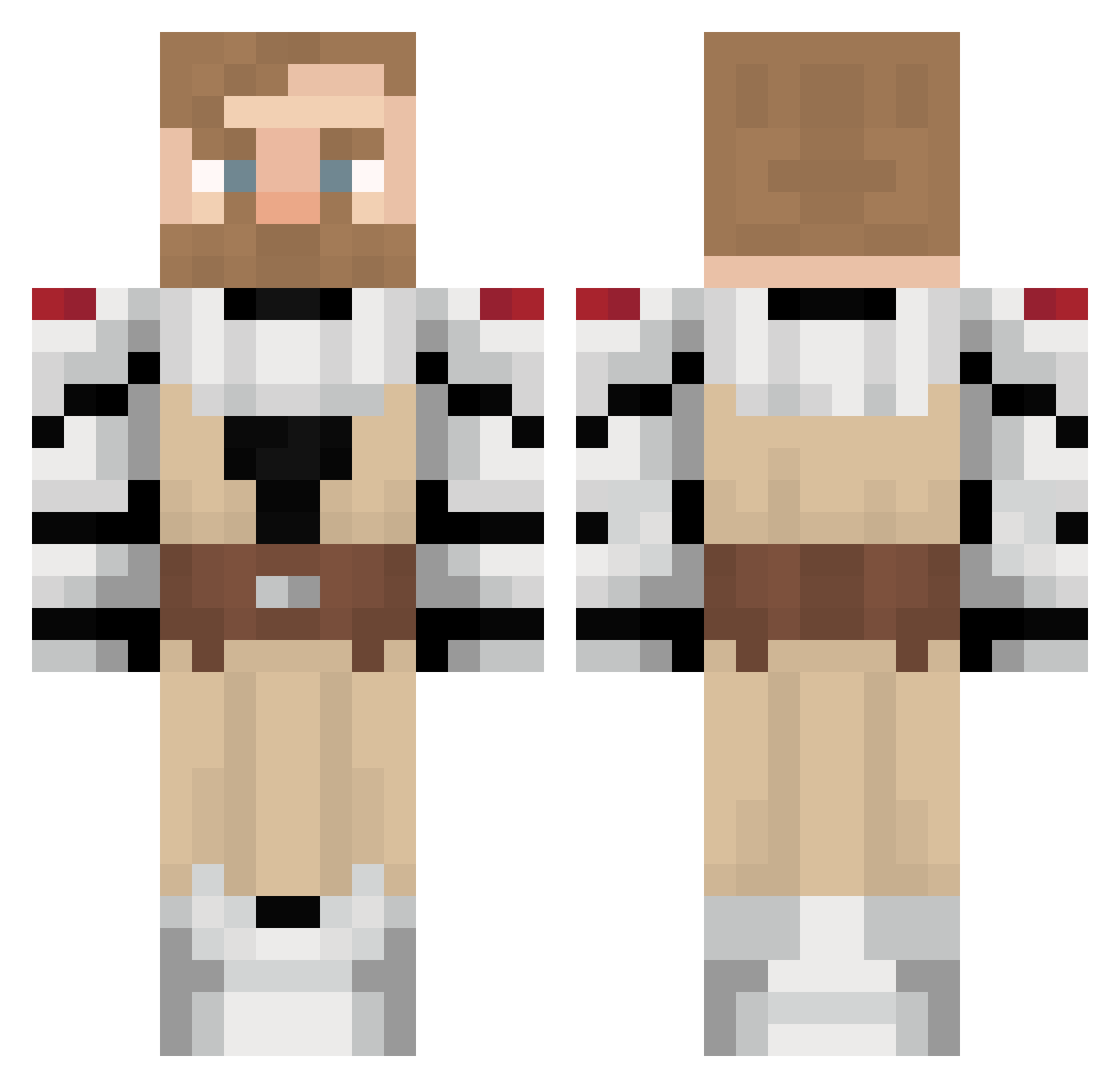 Ethansaa Minecraft skin, front and back view