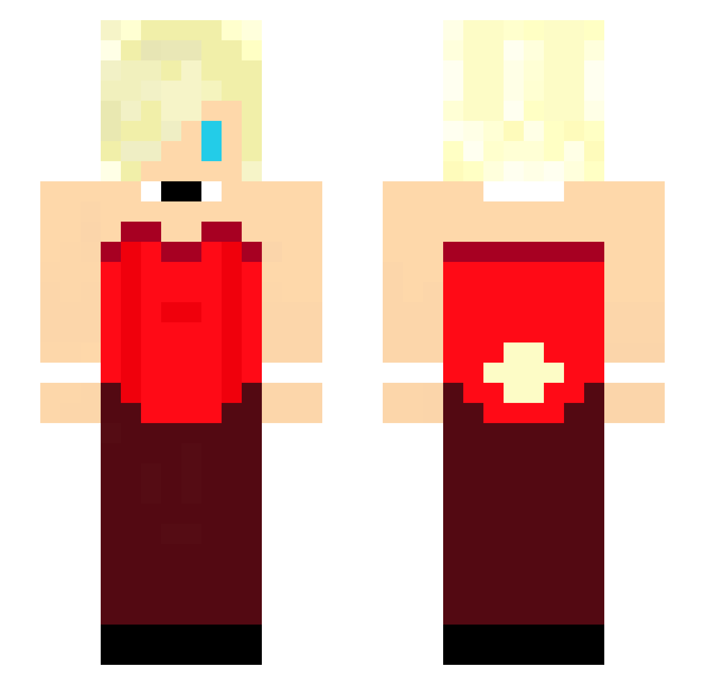 Jocosity Minecraft skin, front and back view