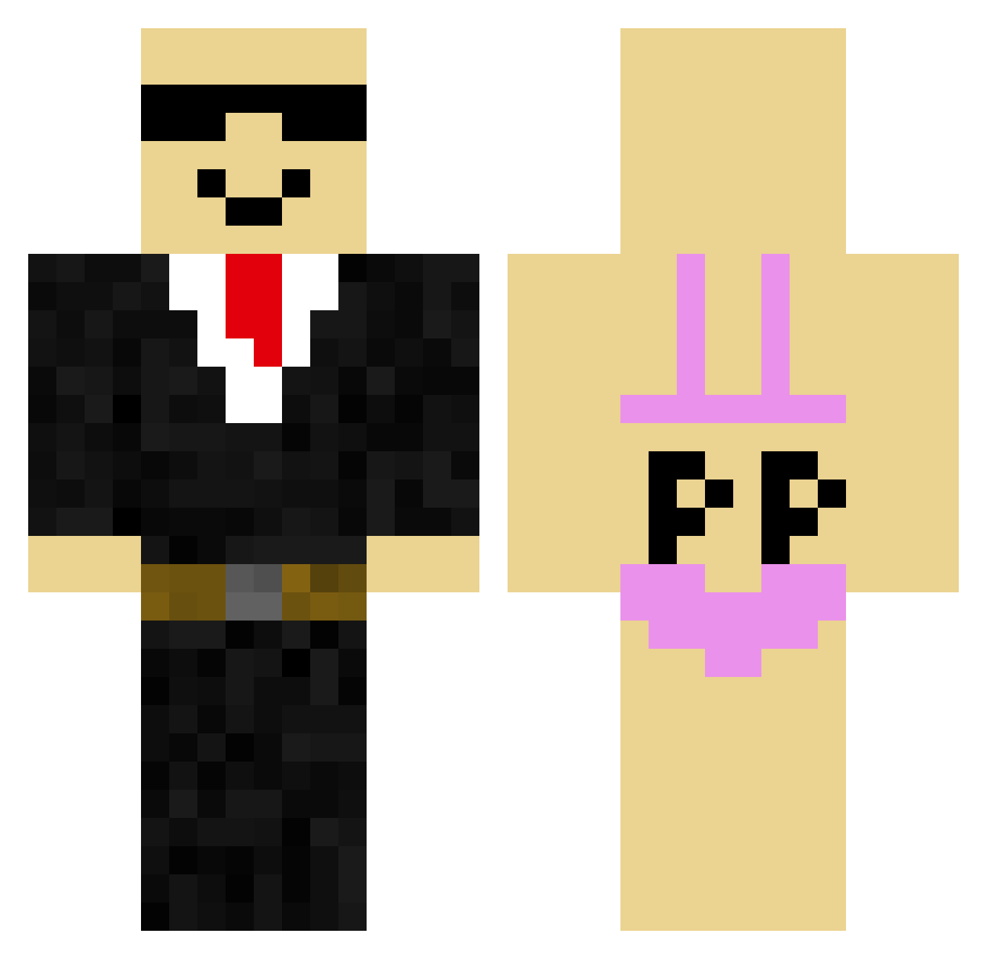 noice8716 Minecraft skin, front and back view