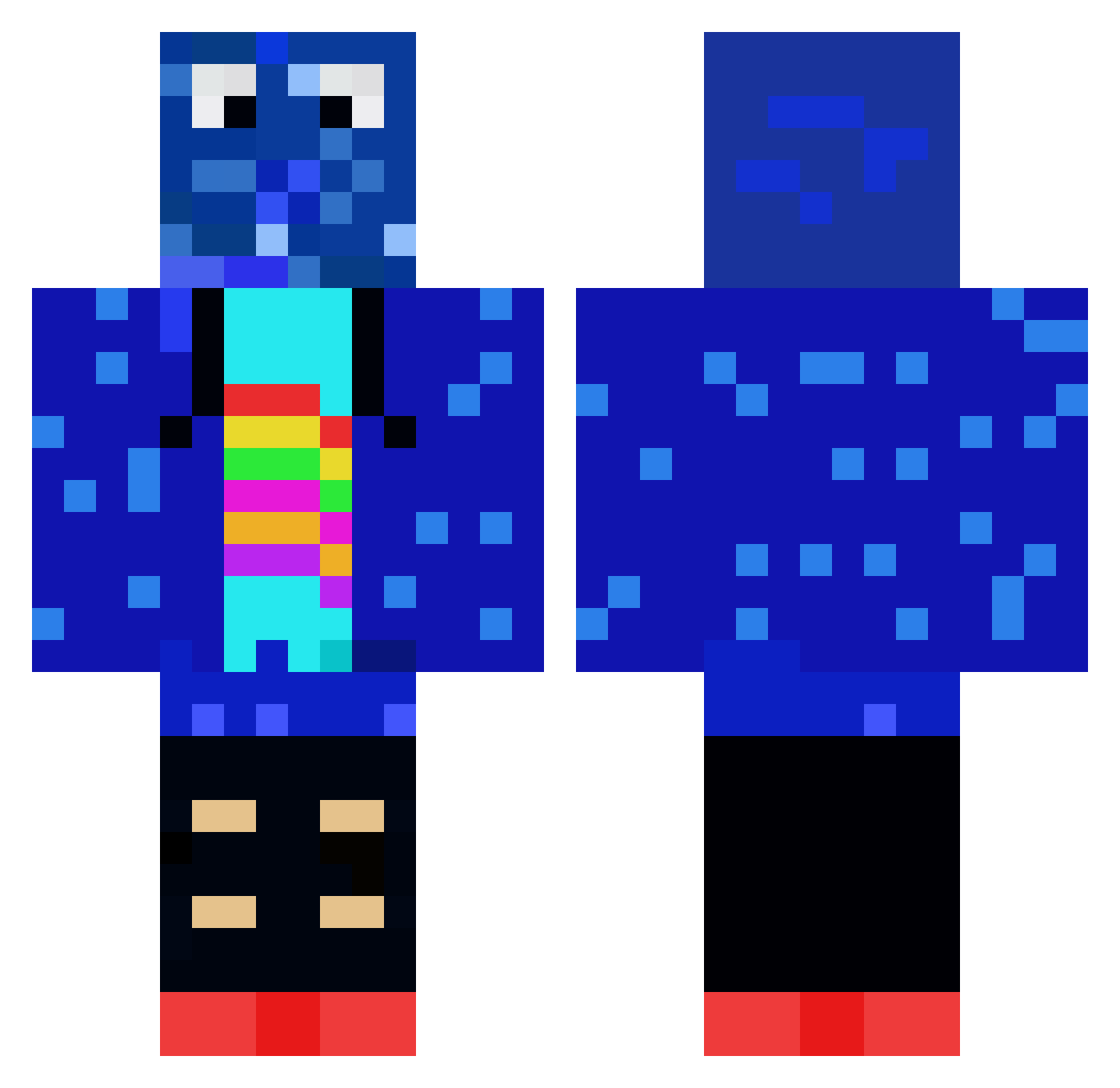 wielin Minecraft skin, front and back view