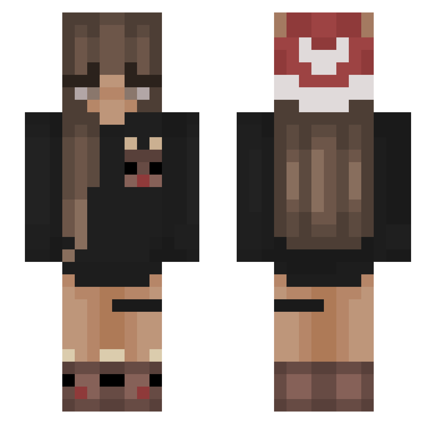 Vampia Minecraft skin, front and back view