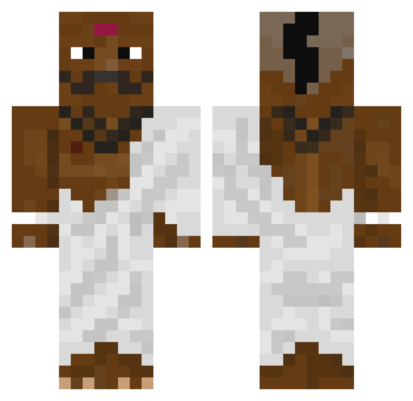 ssmudges Minecraft skin, front and back view