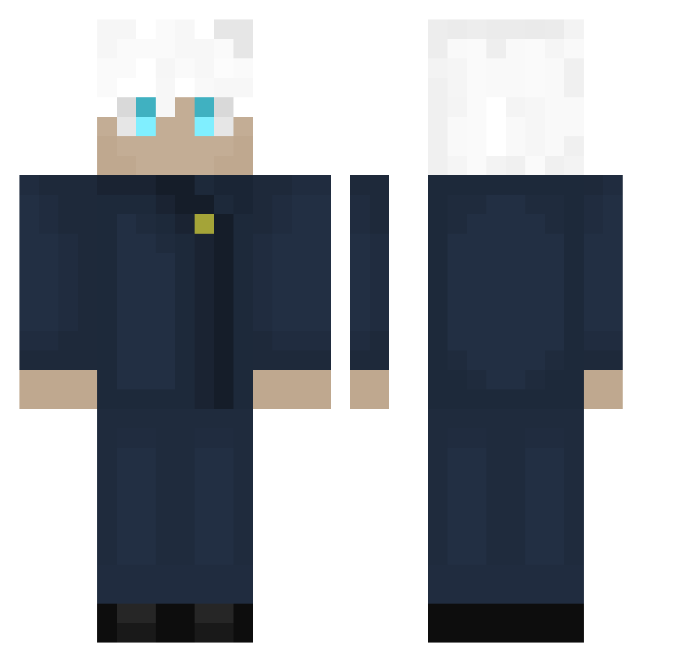StraightUpp Minecraft skin, front and back view