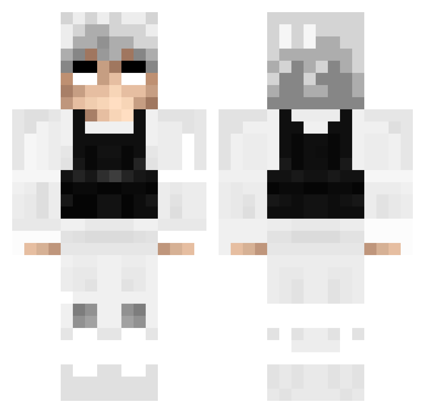 DestroyerXVD Minecraft skin, front and back view