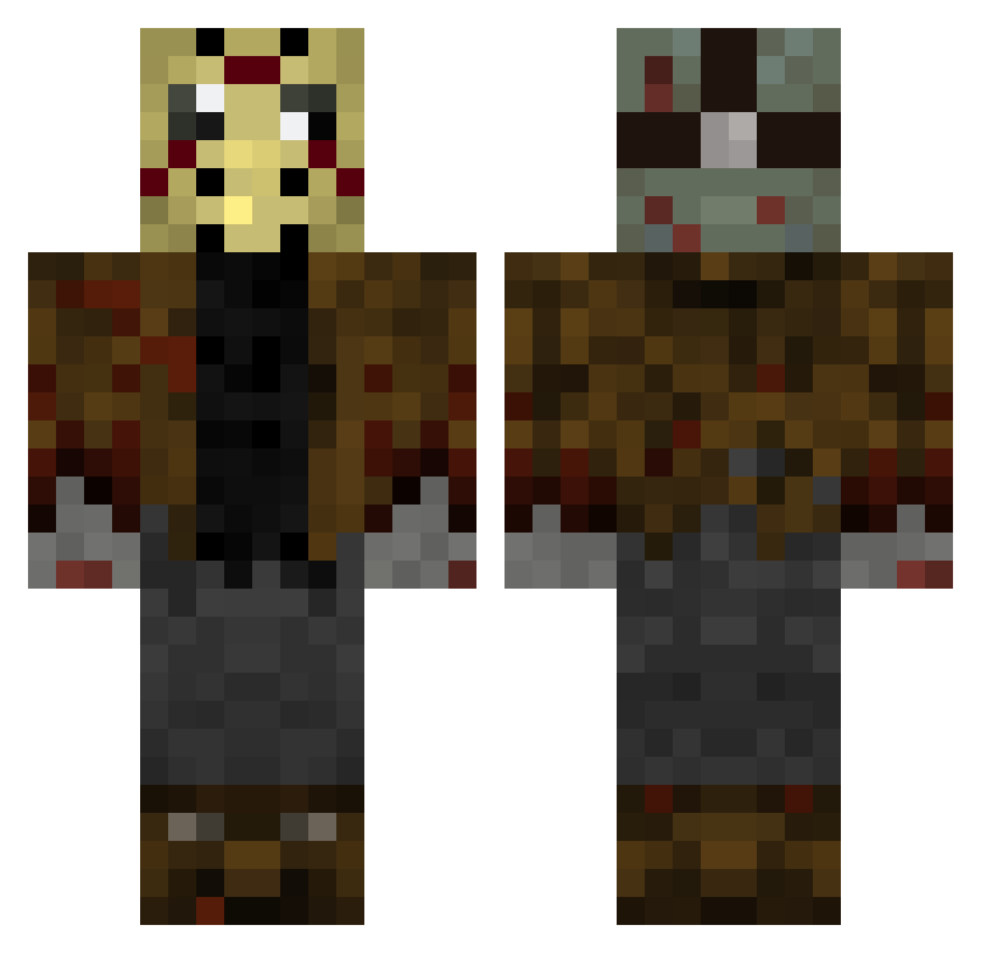 ooglyjohnson Minecraft skin, front and back view