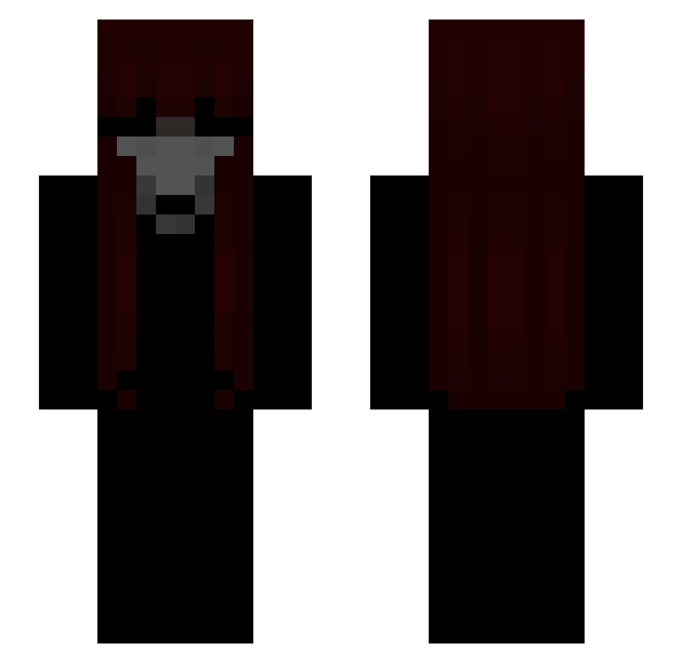 Luhvx Minecraft skin, front and back view
