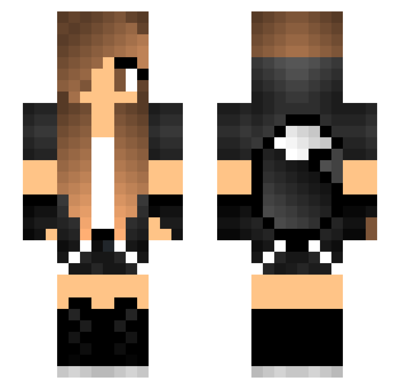 Lucy01 Minecraft skin, front and back view
