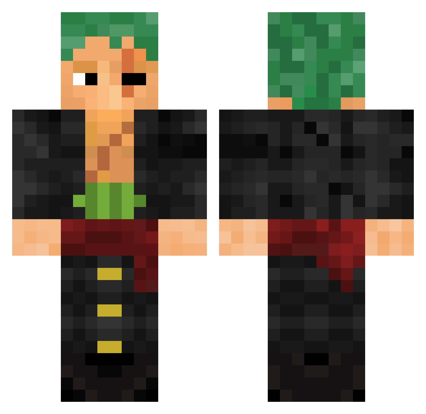bydDrAiG Minecraft skin, front and back view