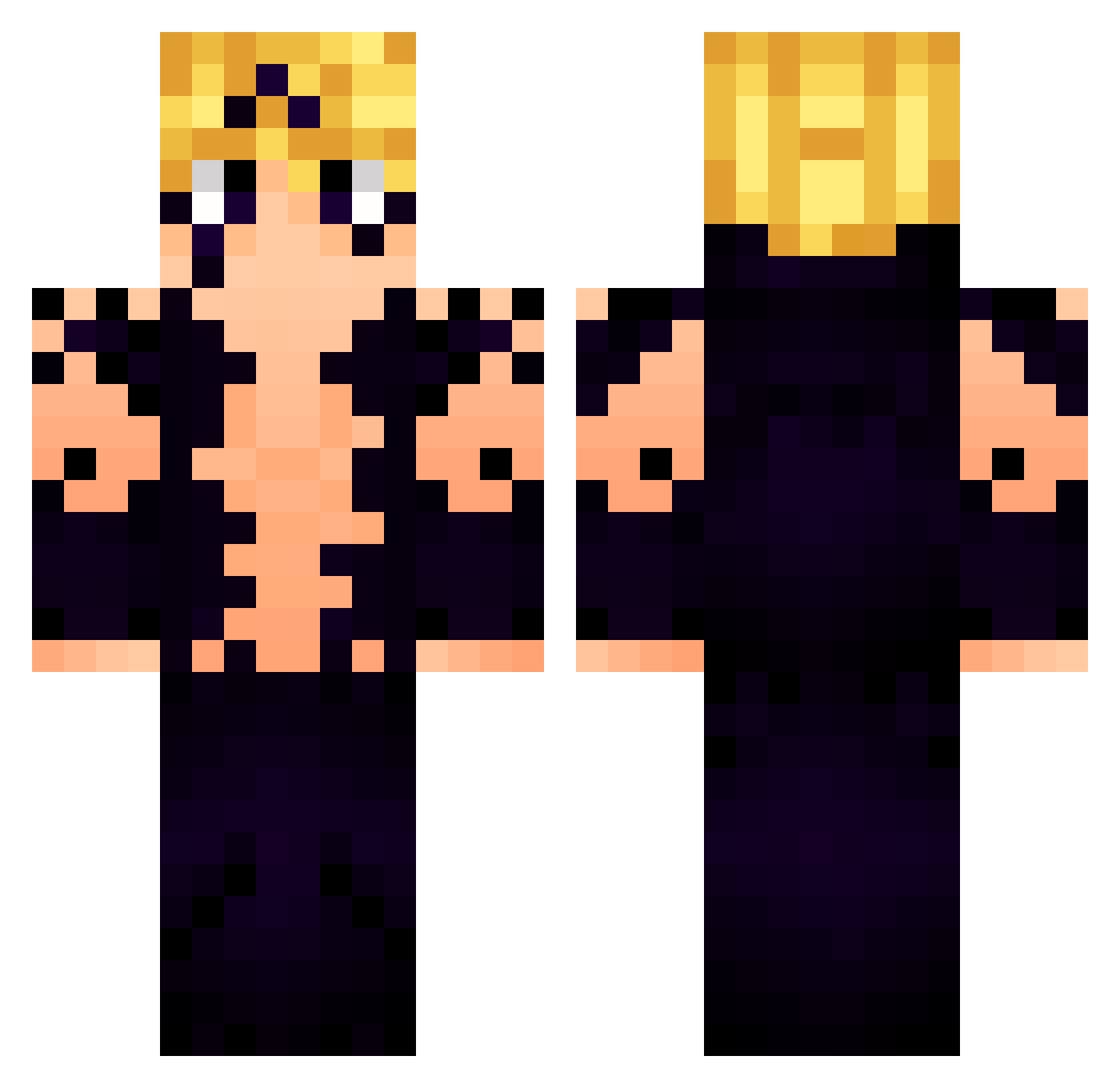 DaNy_BastionMain Minecraft skin, front and back view
