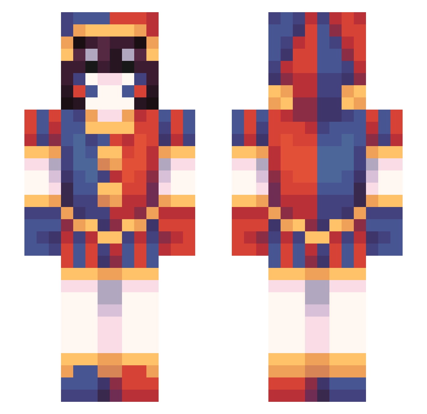 N3nta1Sensei Minecraft skin, front and back view