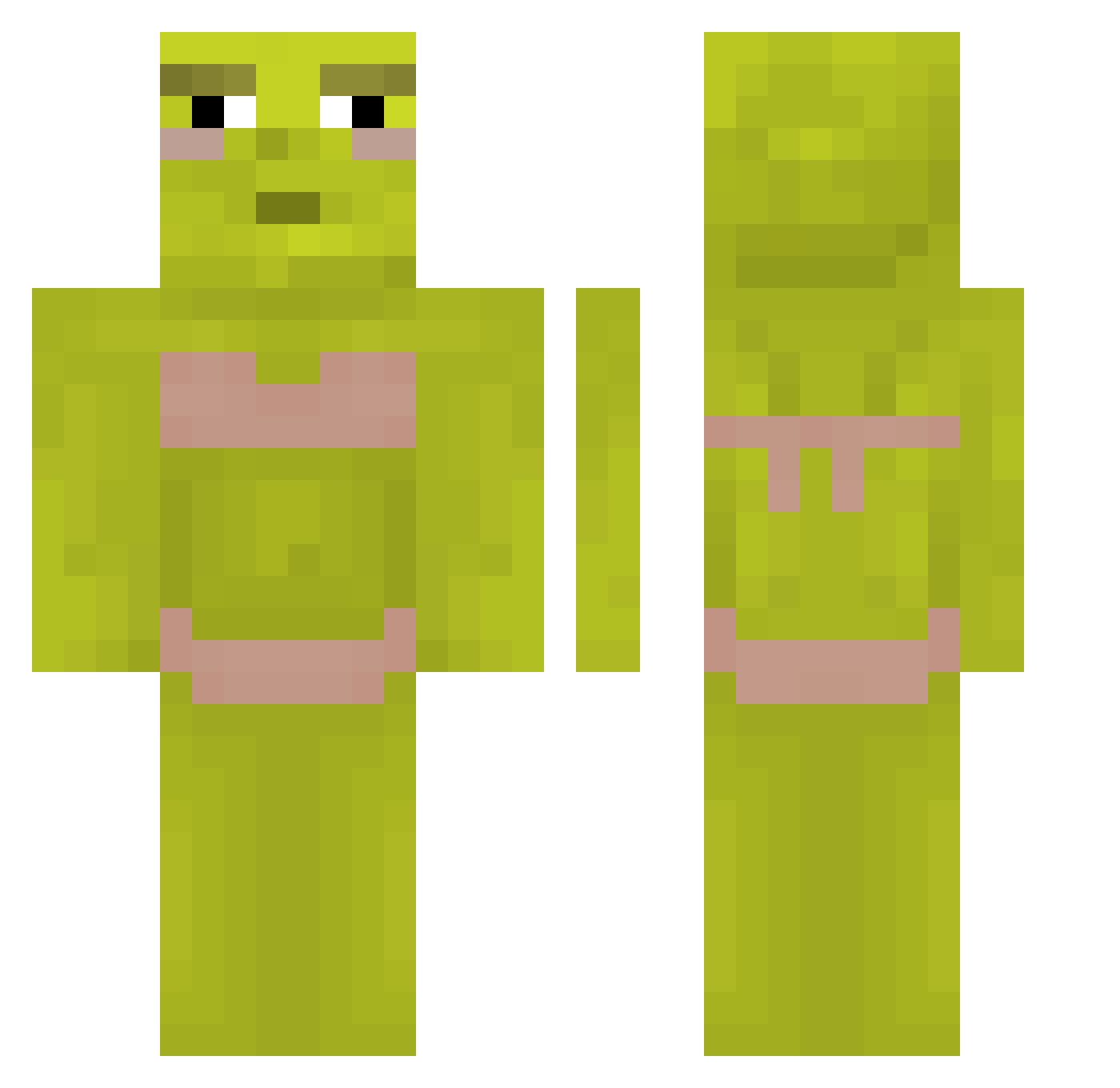 Humschibubschi Minecraft skin, front and back view
