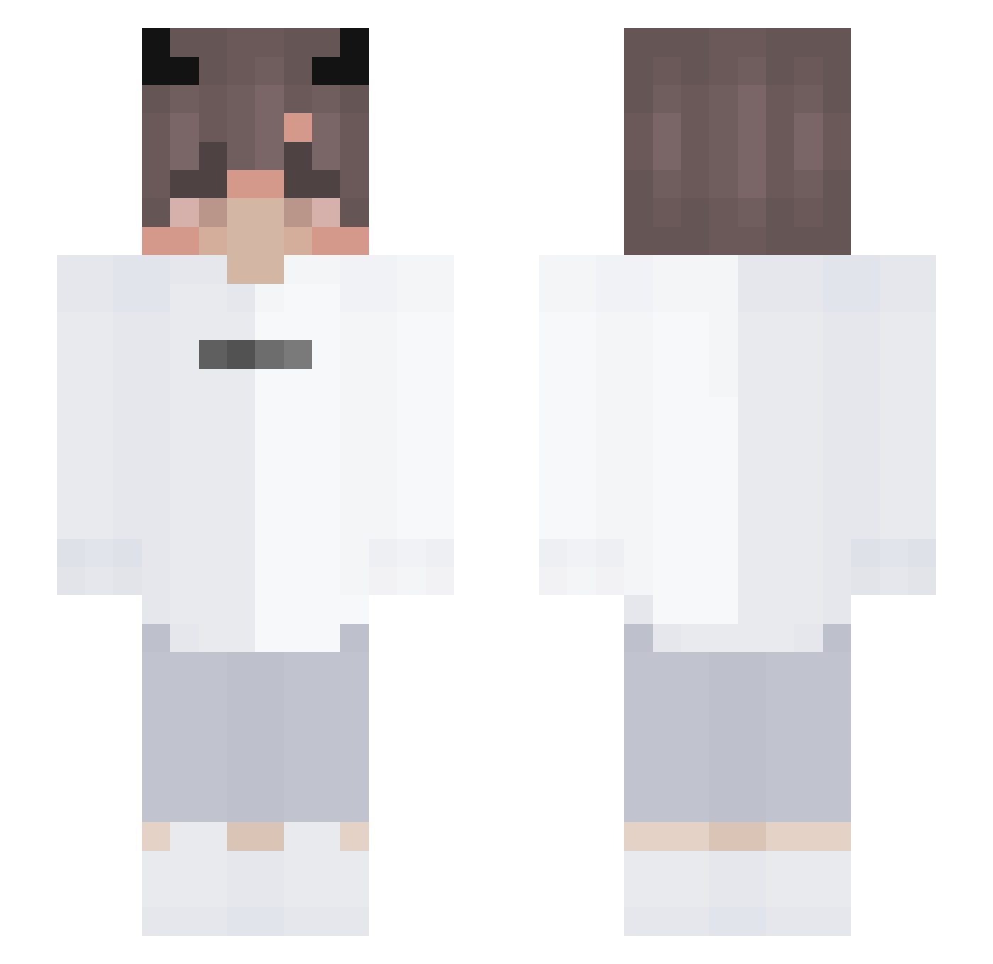 FoxenTheFox_FNAF Minecraft skin, front and back view
