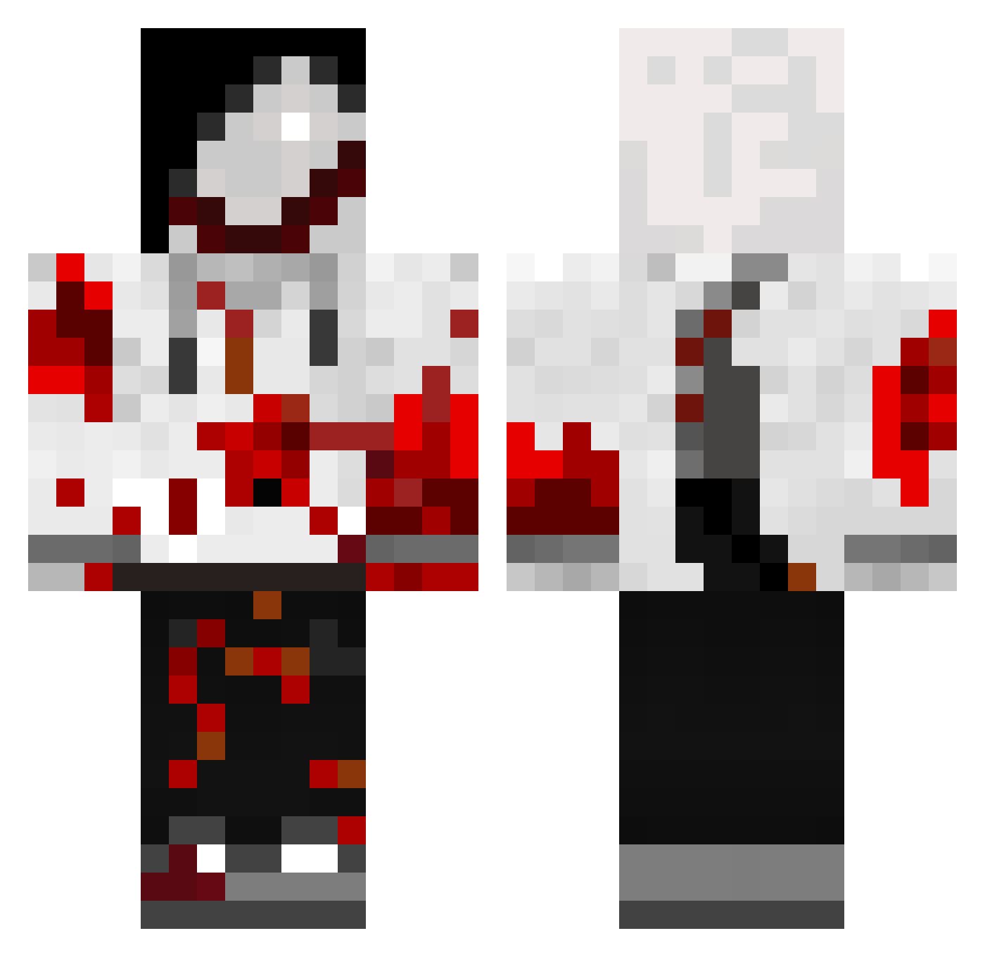 SlenderManFan69 Minecraft skin, front and back view