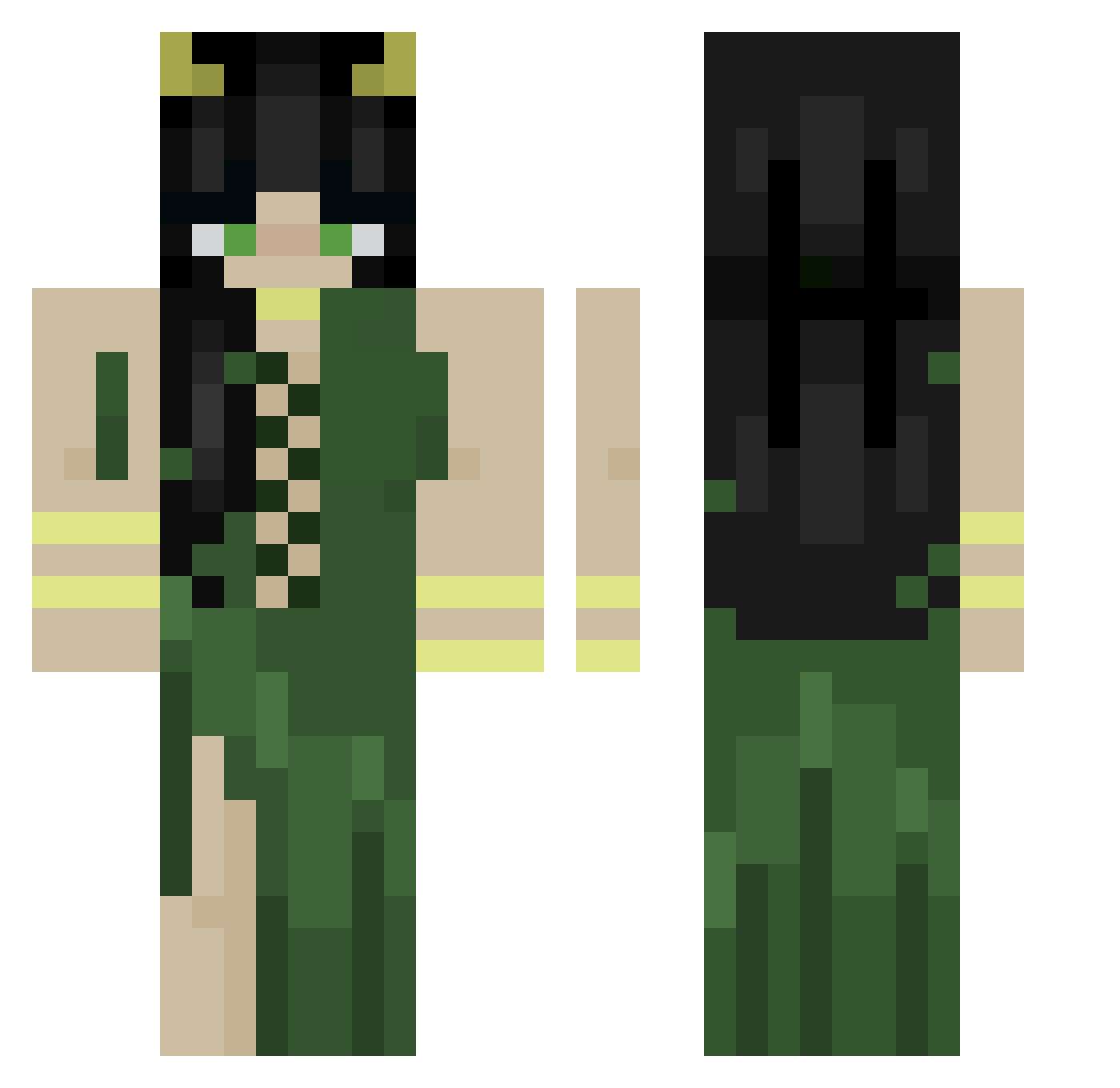 constantina Minecraft skin, front and back view