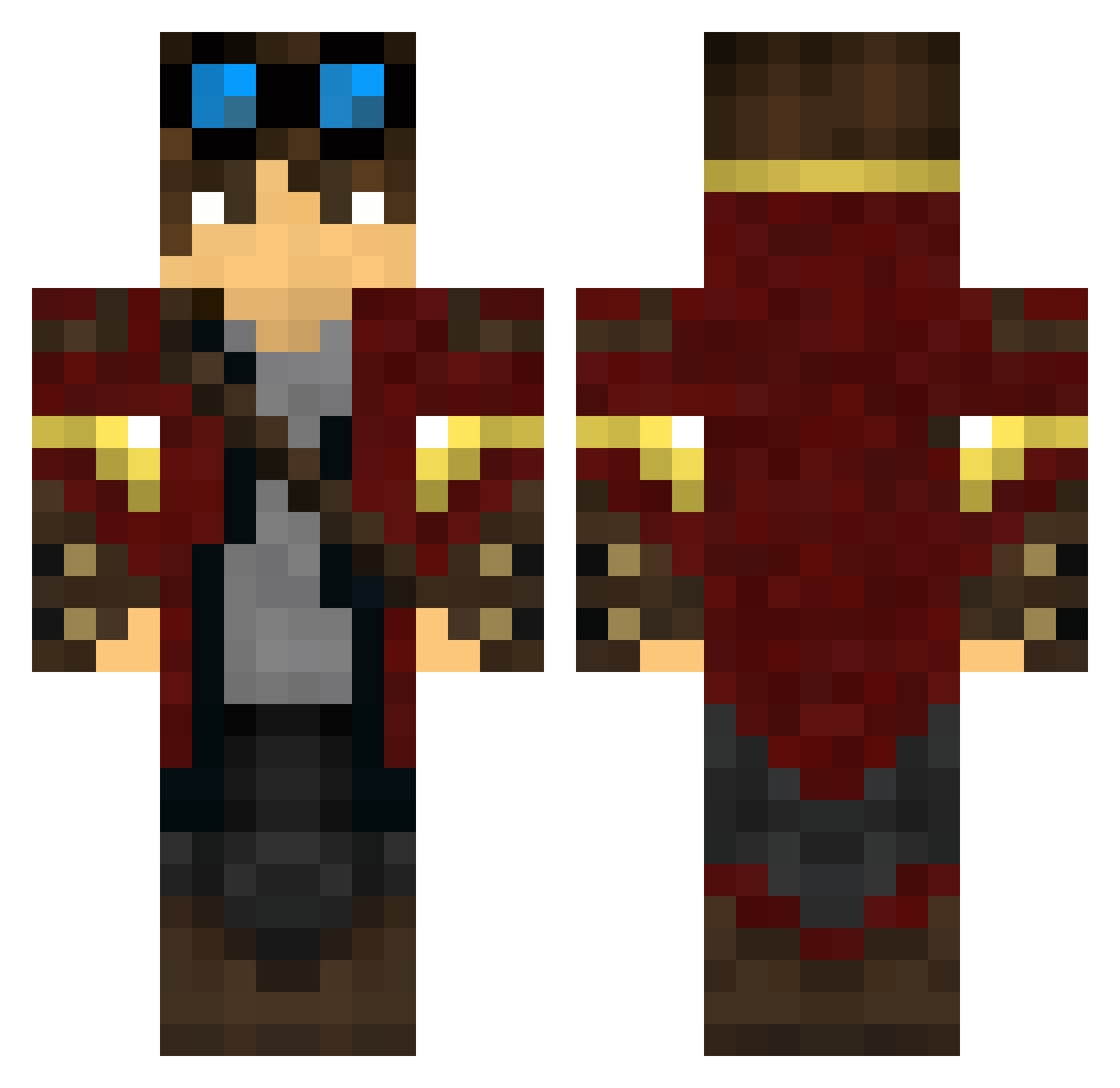 Raul3103 Minecraft skin, front and back view