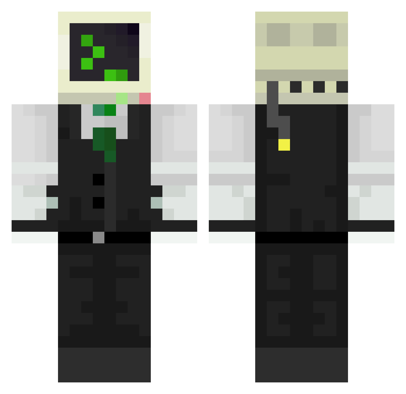 ProCharan Minecraft skin, front and back view
