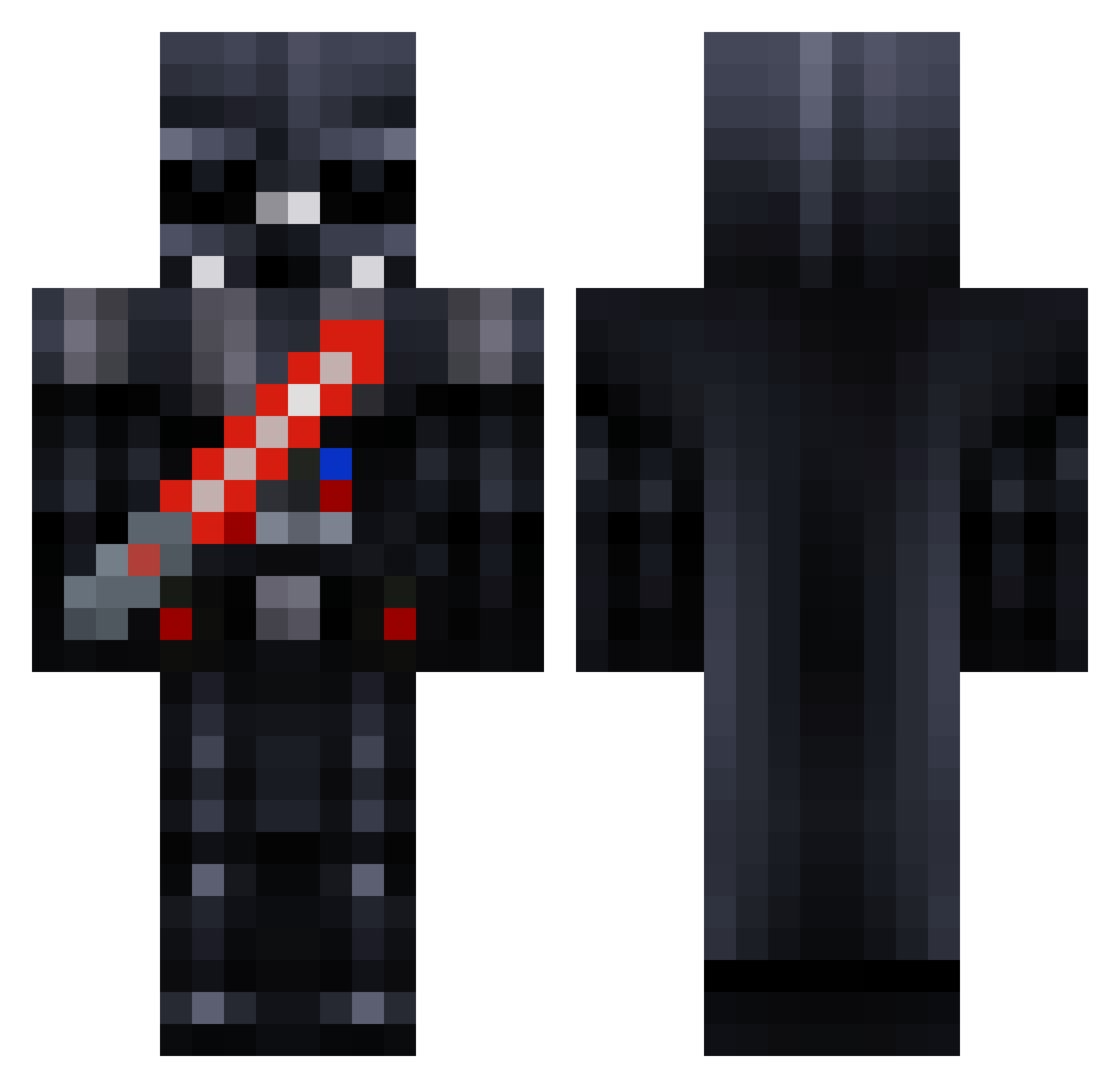 helpiguess Minecraft skin, front and back view