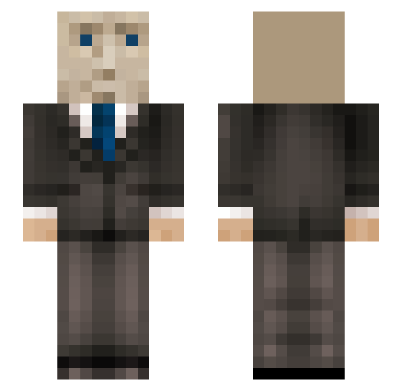 Loubarre_PvP Minecraft skin, front and back view