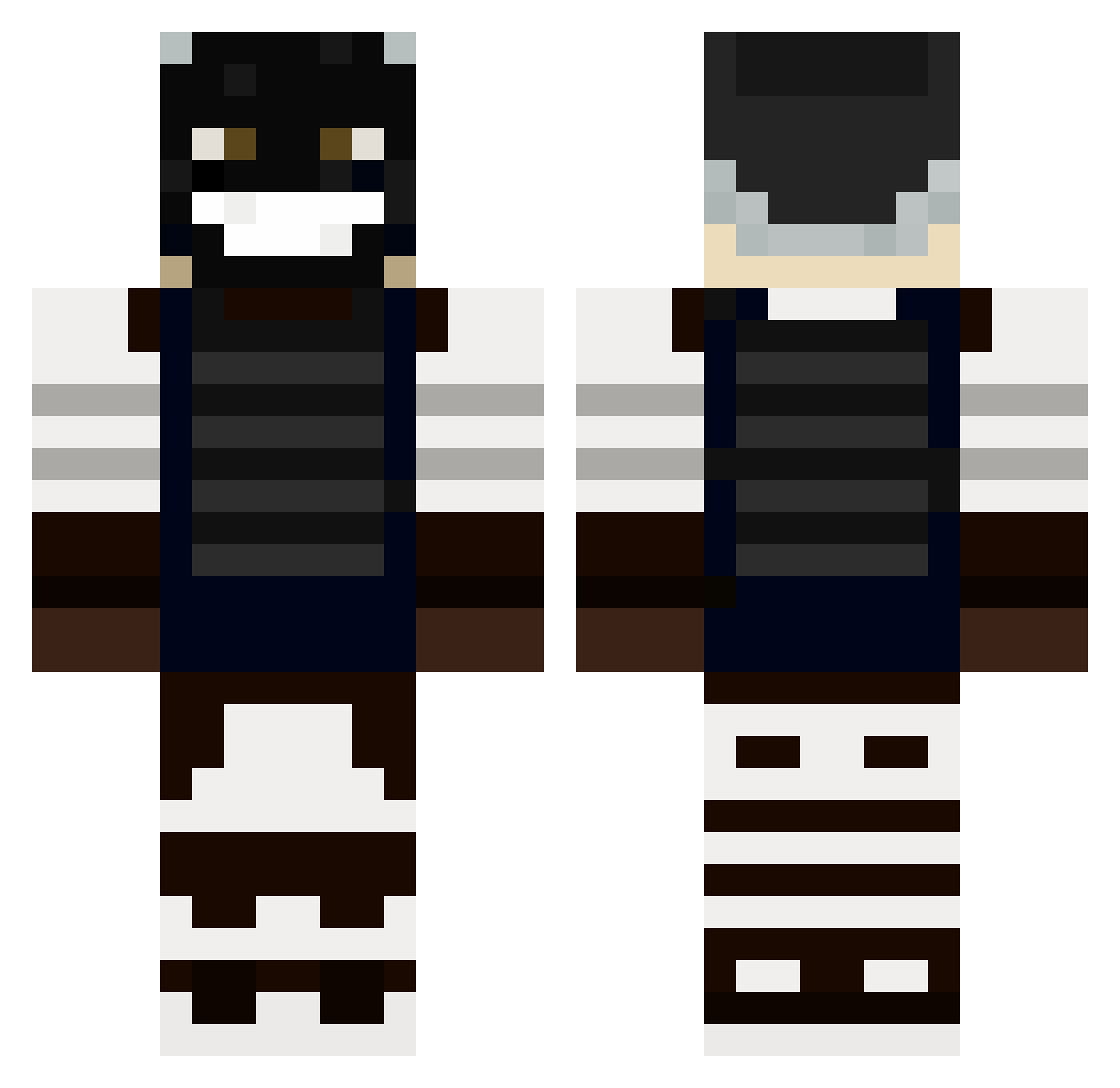 TryHardMan Minecraft skin, front and back view