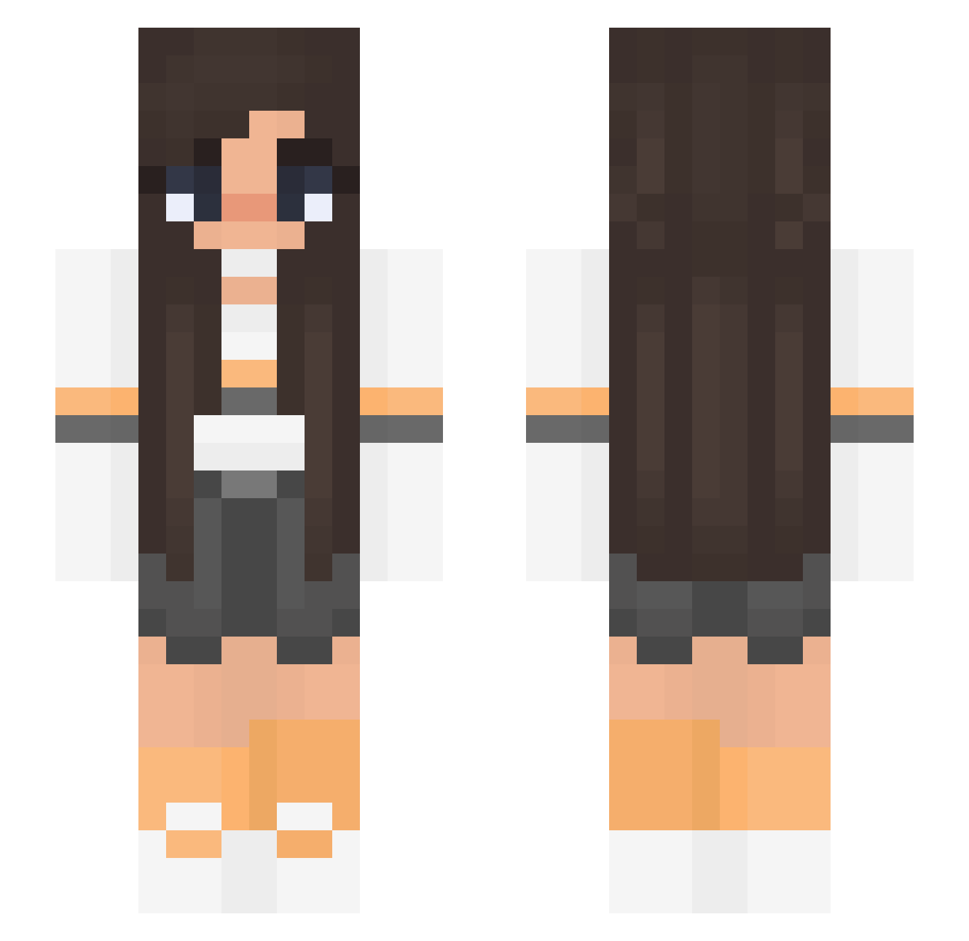 shycherrypop Minecraft skin, front and back view