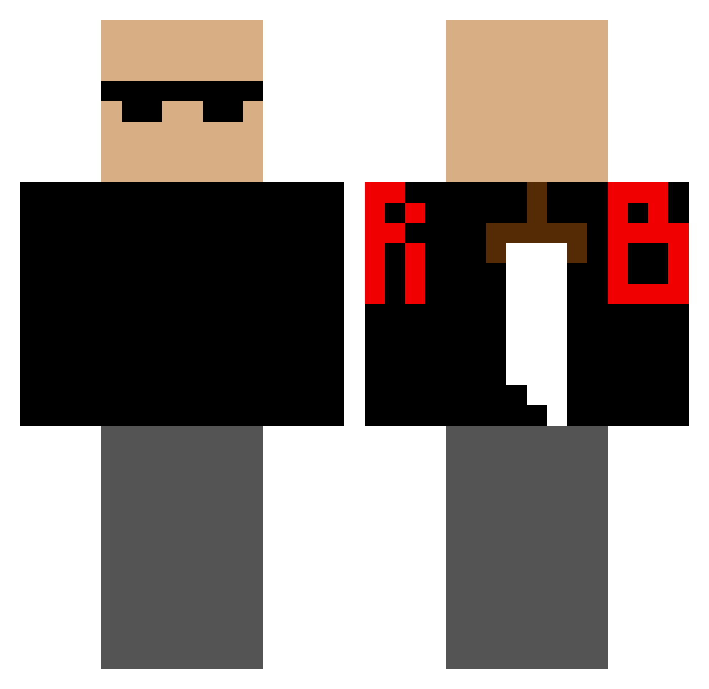 WindSaber_665 Minecraft skin, front and back view