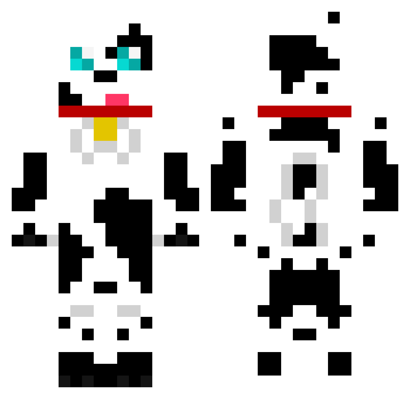 Unrepeatable Minecraft skin, front and back view