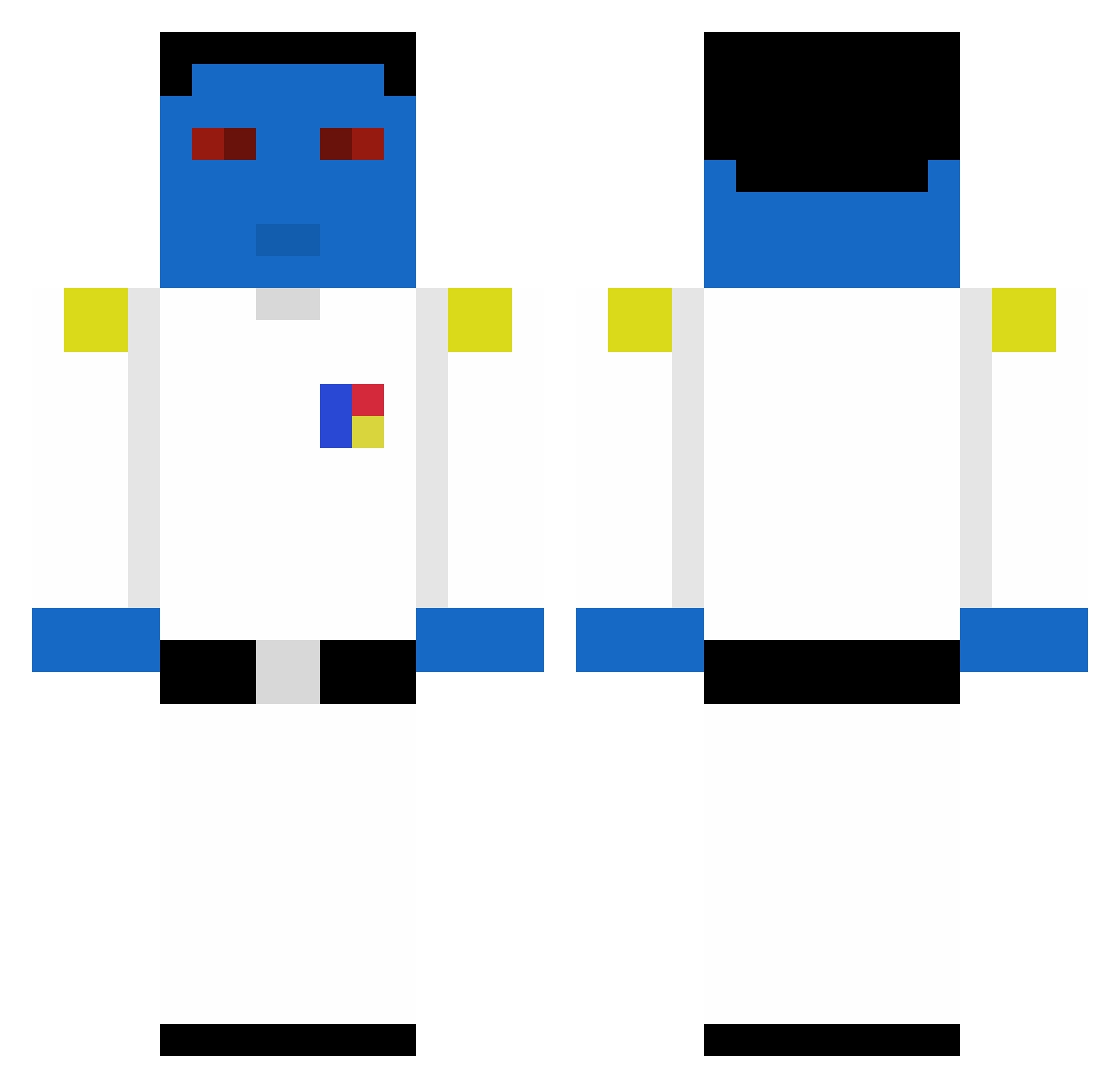 Mitthrawnuruodo Minecraft skin, front and back view