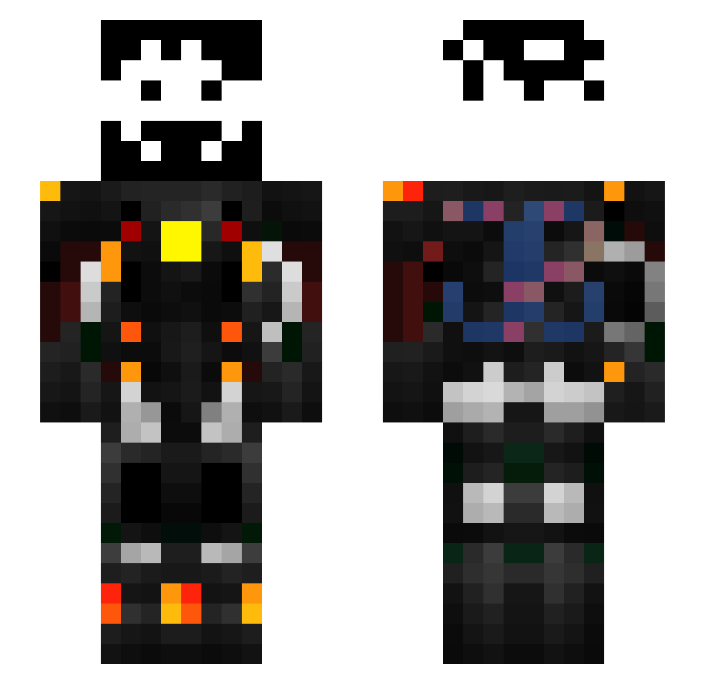 jeffreybol Minecraft skin, front and back view