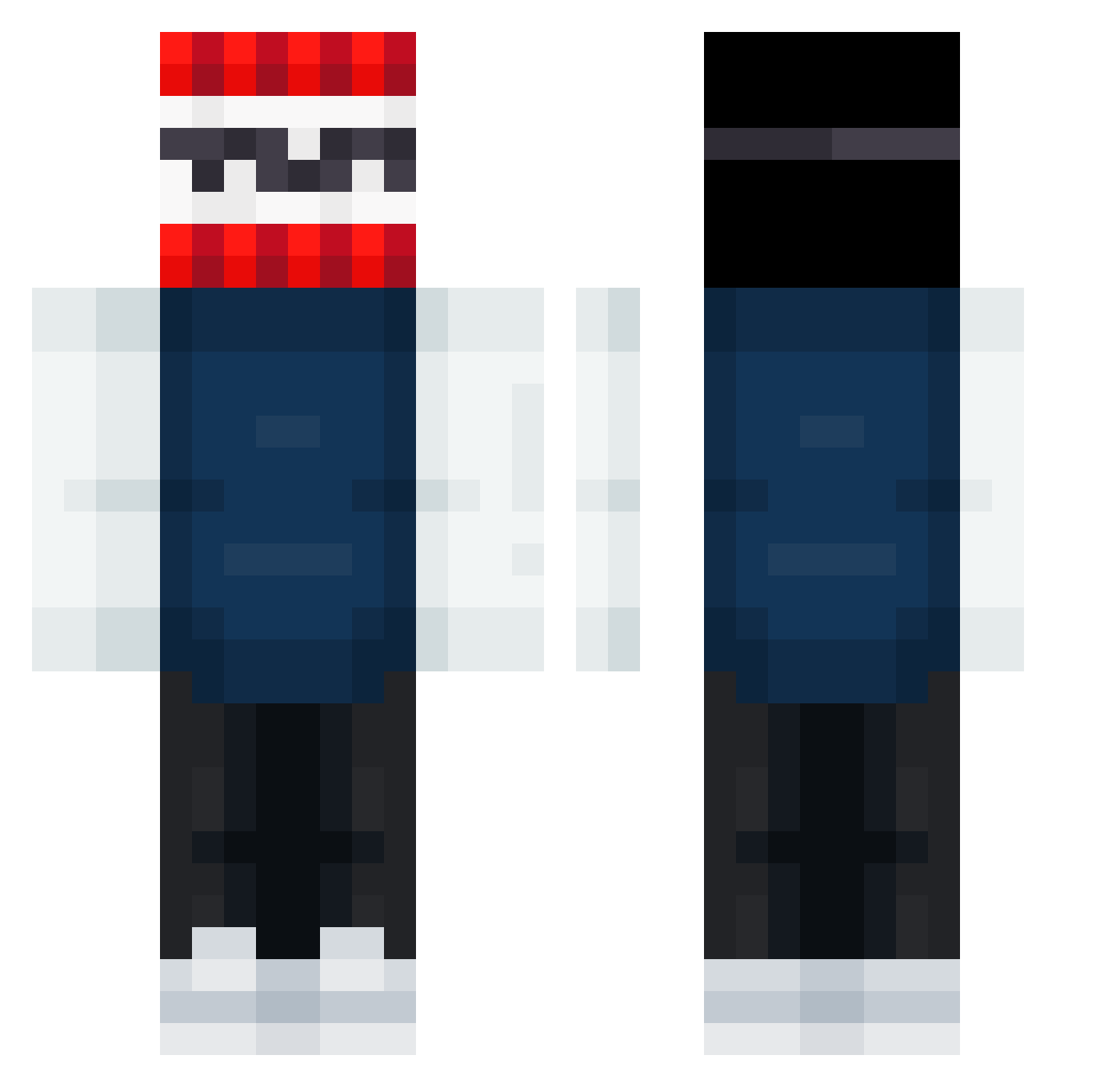 Pavel2702 Minecraft skin, front and back view