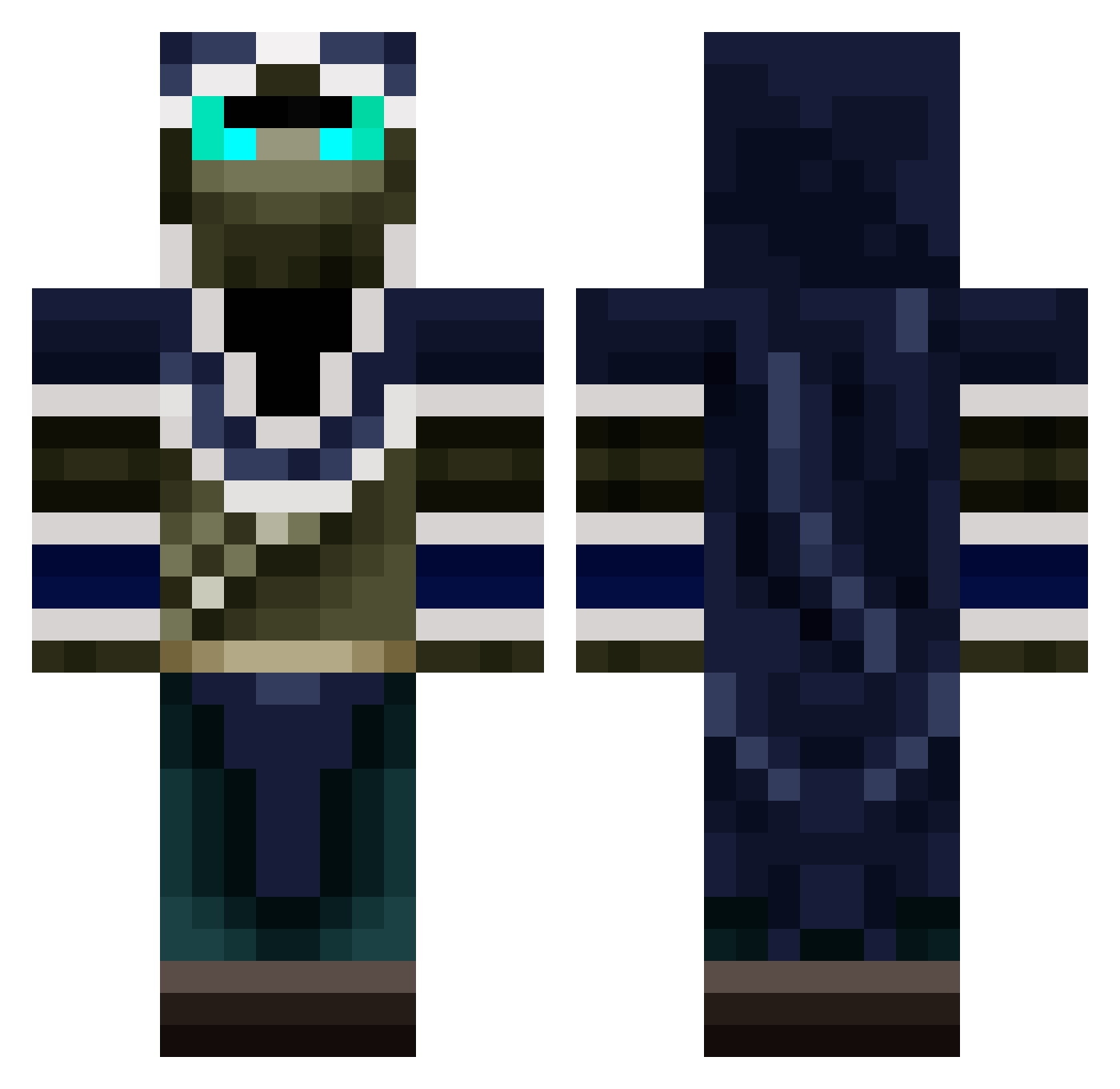 Provoke Minecraft skin, front and back view