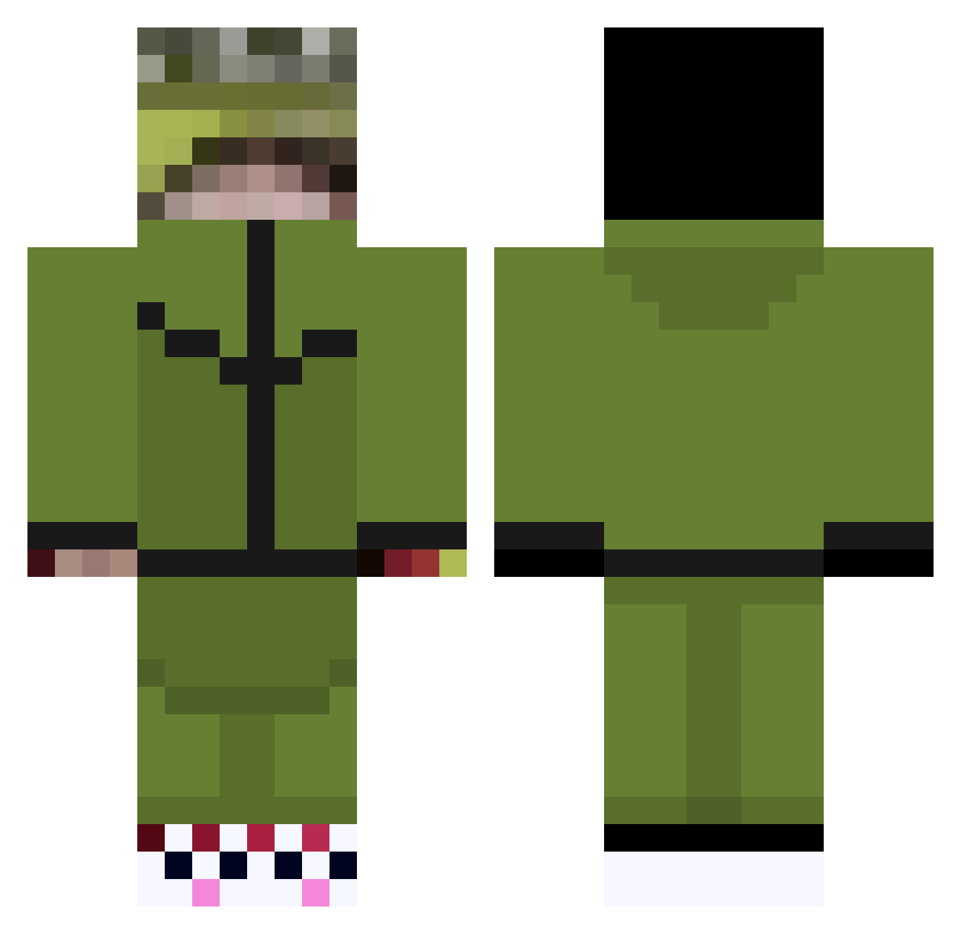 DajPokoj_ Minecraft skin, front and back view
