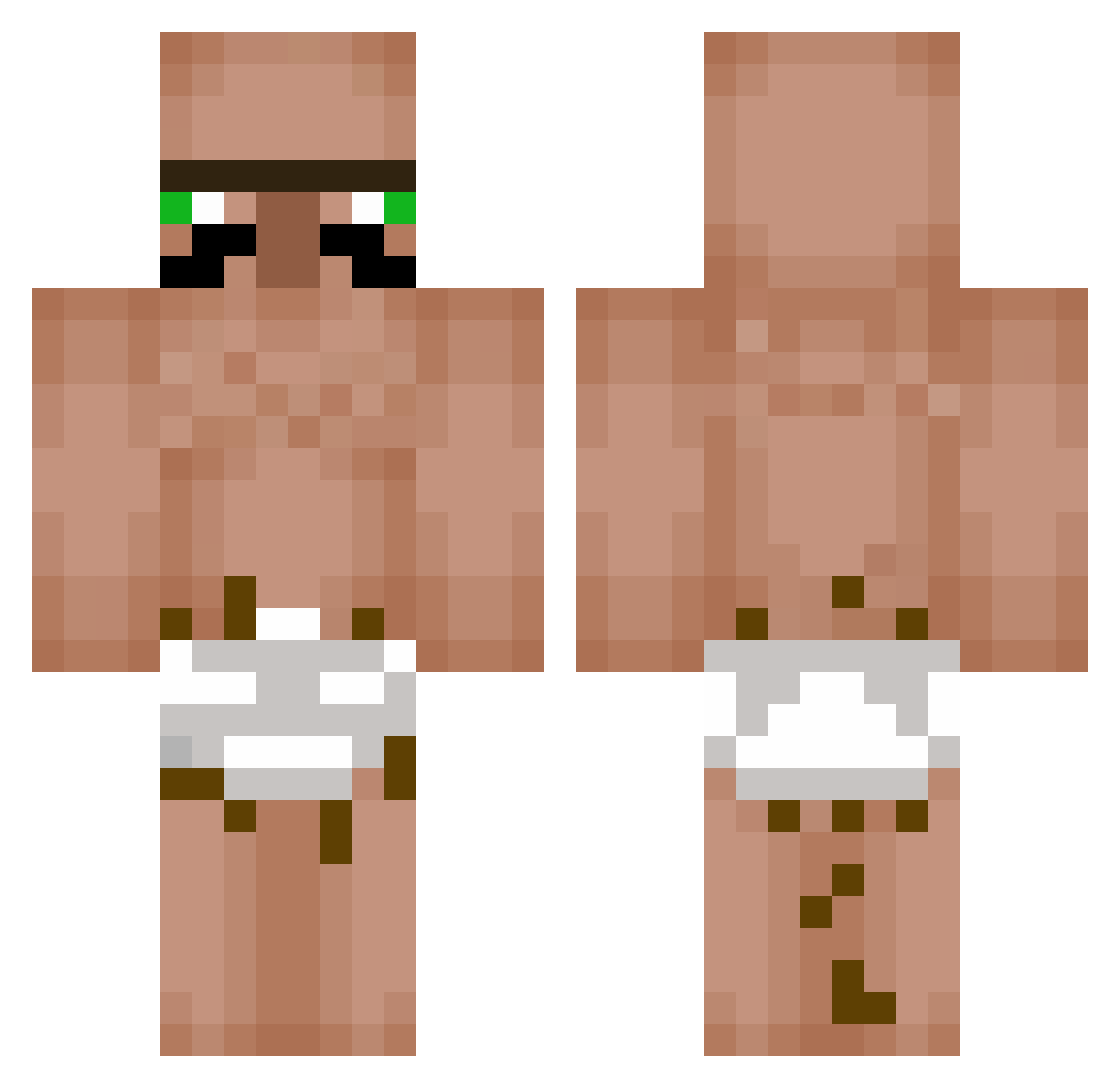 whitedogdealer Minecraft skin, front and back view