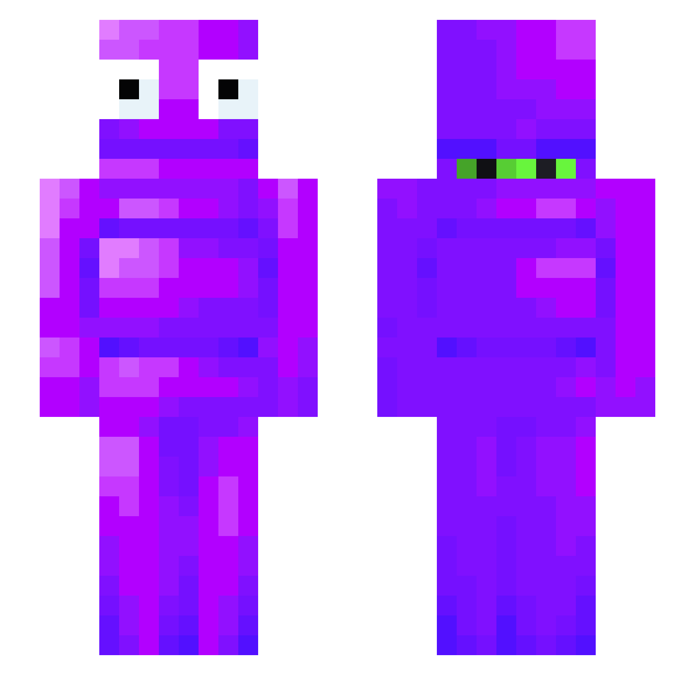 Wortel0168 Minecraft skin, front and back view
