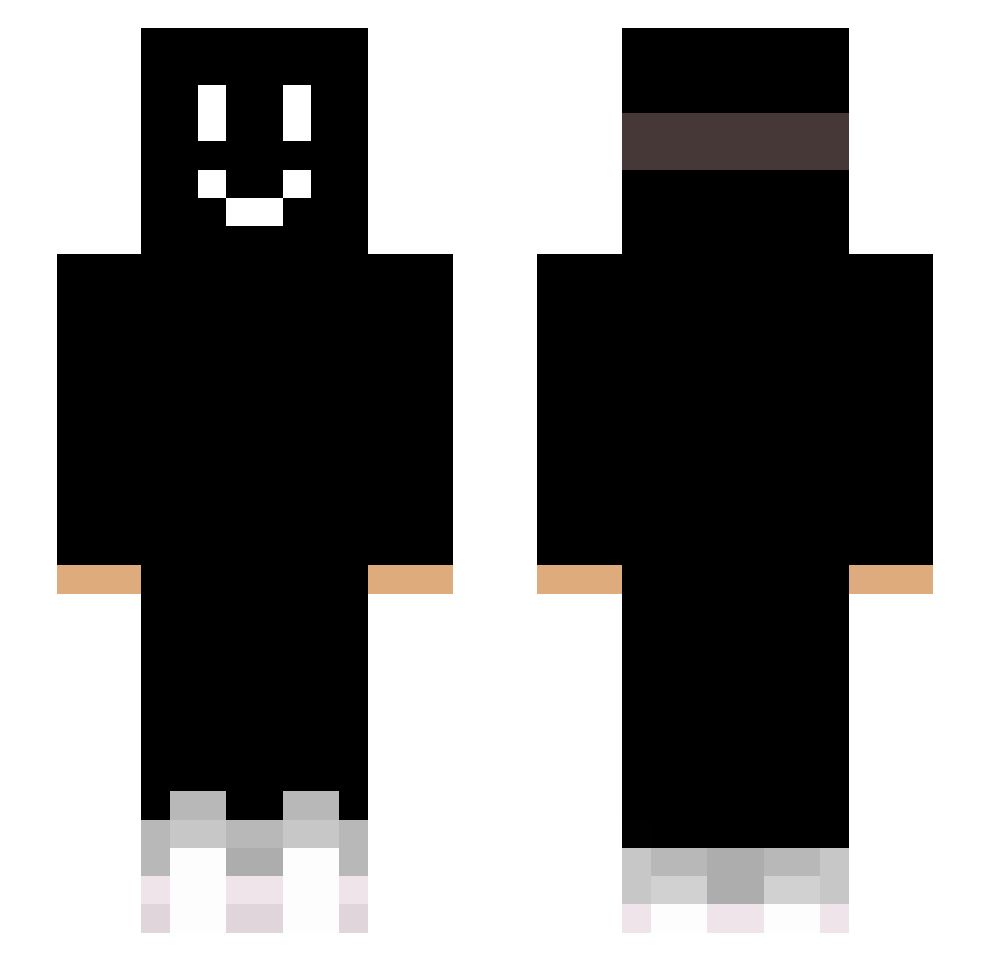 Wretchy_ Minecraft skin, front and back view
