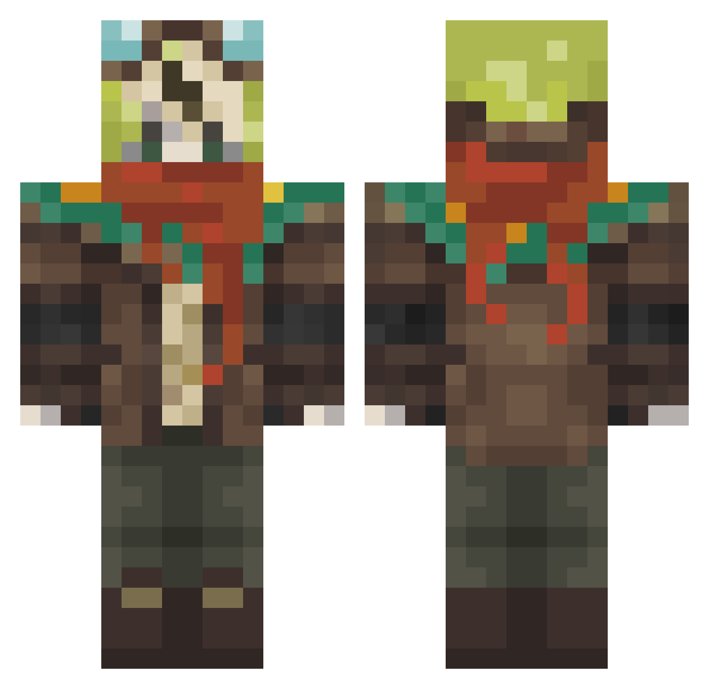 meikun0421 Minecraft skin, front and back view