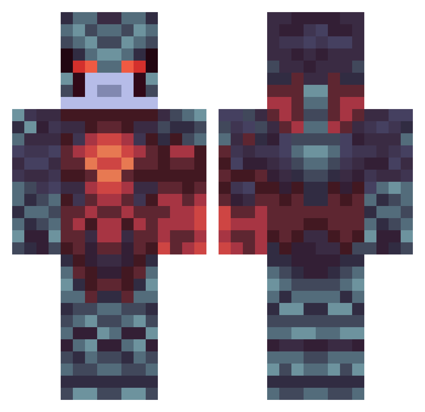 Floppy73 Minecraft skin, front and back view