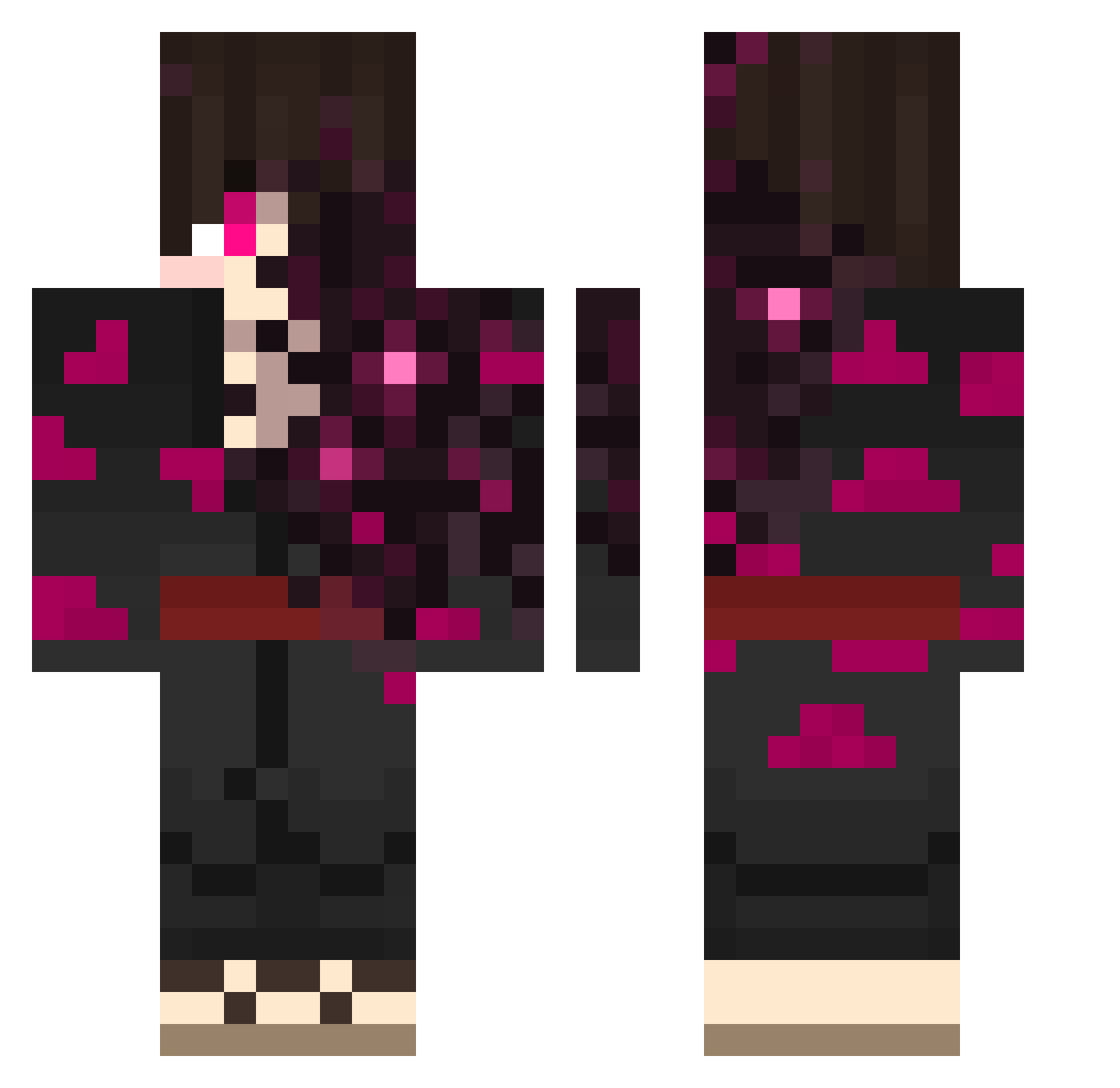 K0LLer Minecraft skin, front and back view